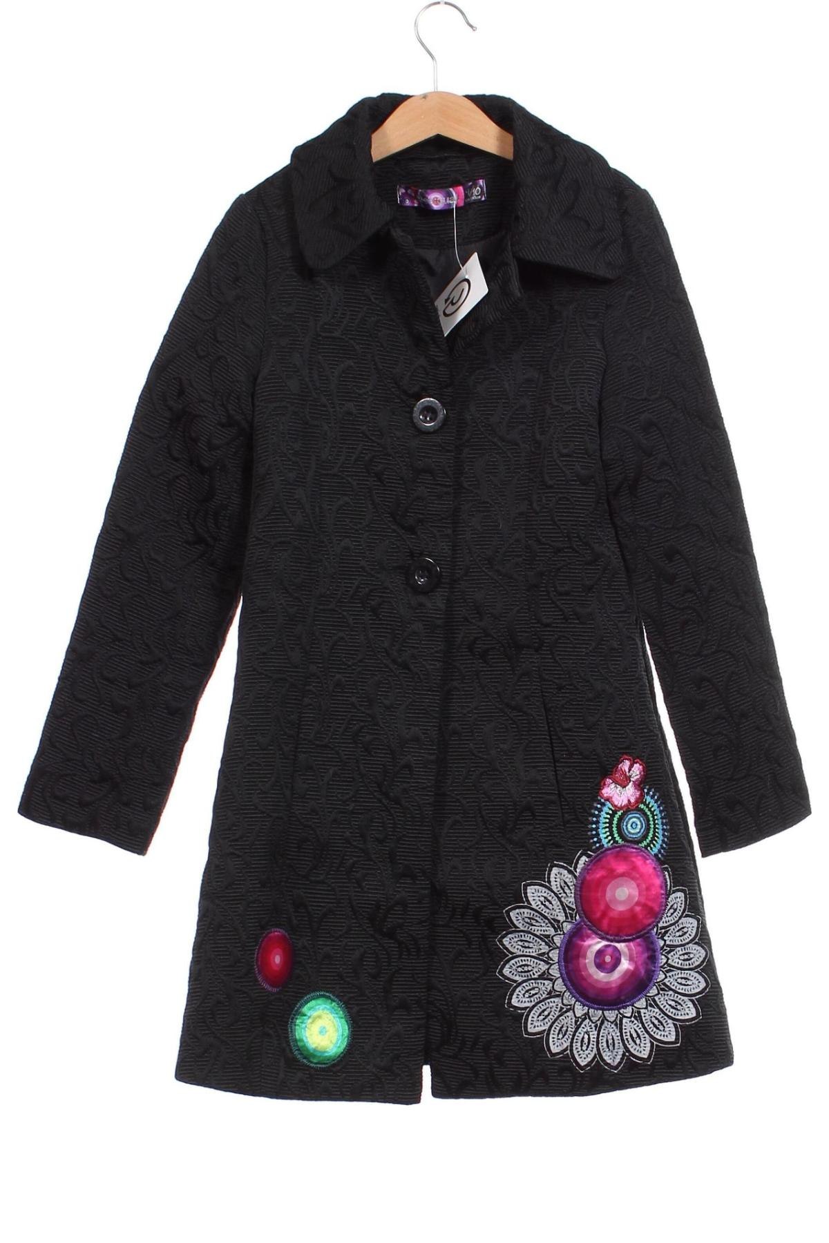 Παιδικό παλτό Desigual, Μέγεθος 9-10y/ 140-146 εκ., Χρώμα Μαύρο, Τιμή 35,49 €