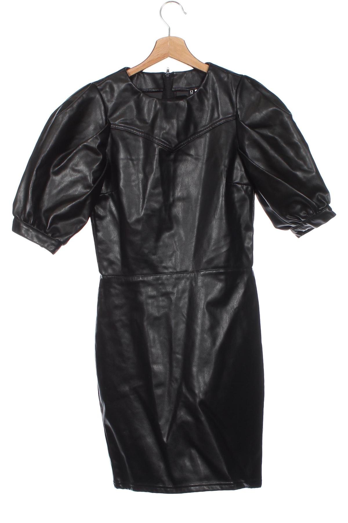 Δερμάτινο φόρεμα H&M Divided, Μέγεθος XS, Χρώμα Μαύρο, Τιμή 6,23 €