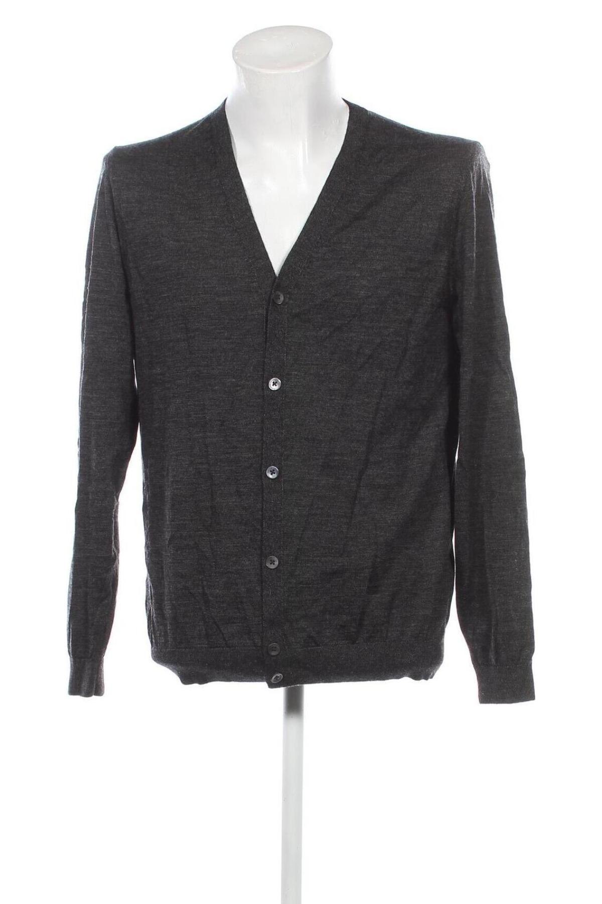 Jachetă tricotată de bărbați Hugo Boss, Mărime XL, Culoare Gri, Preț 279,41 Lei