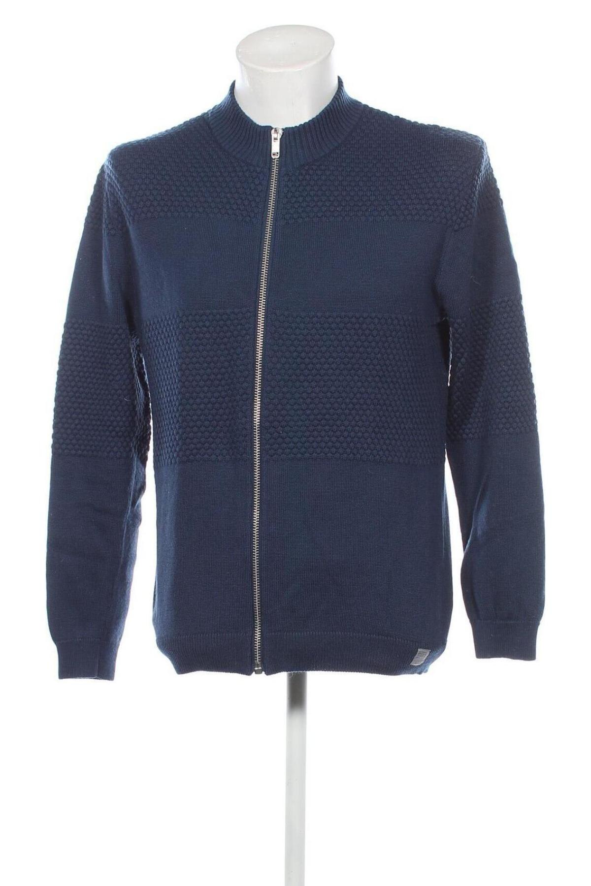 Jachetă tricotată de bărbați Matinique, Mărime XL, Culoare Albastru, Preț 157,04 Lei