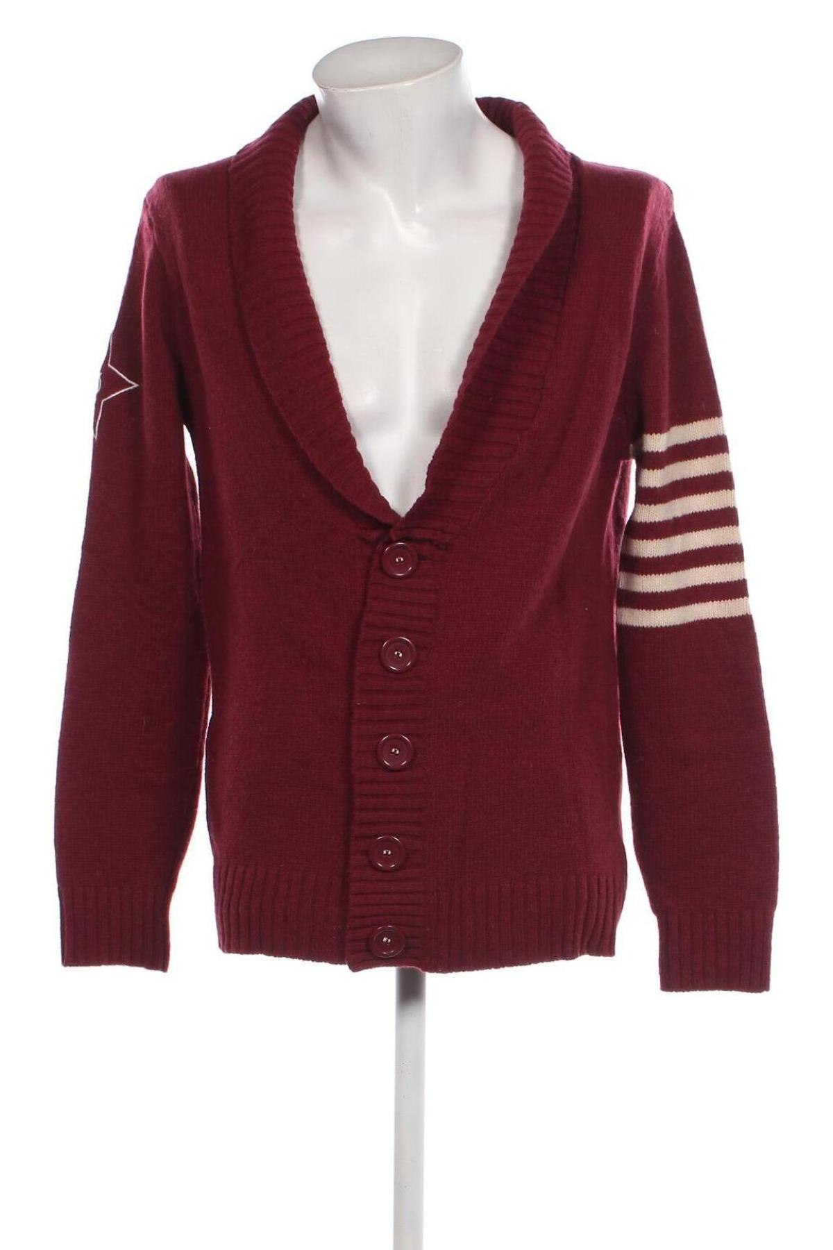 Herren Strickjacke Moods Of Norway, Größe M, Farbe Rot, Preis € 32,36