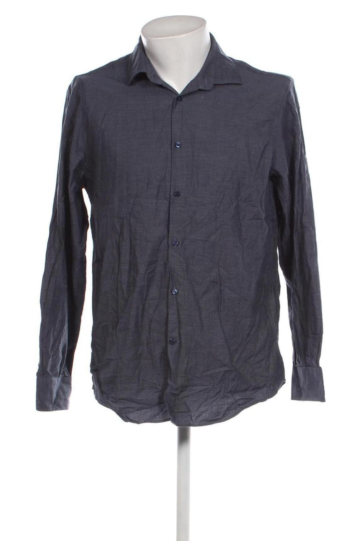 Ανδρικό πουκάμισο, Μέγεθος L, Χρώμα Μπλέ, Τιμή 3,95 €