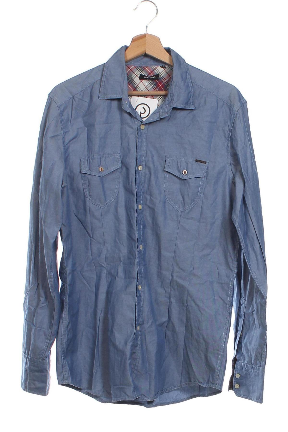 Мъжка риза Antony Morato, Размер M, Цвят Син, Цена 22,00 лв.