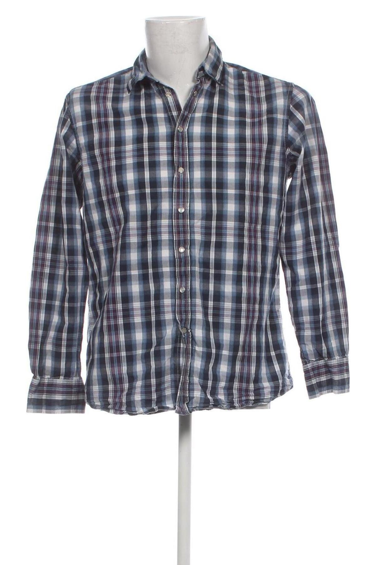 Ανδρικό πουκάμισο Biaggini, Μέγεθος M, Χρώμα Μπλέ, Τιμή 3,59 €