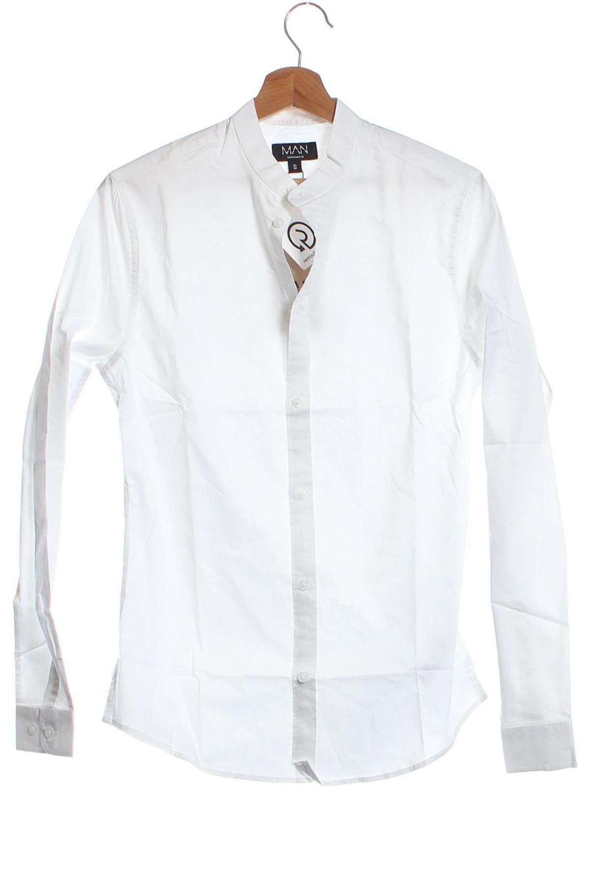 Мъжка риза Boohoo, Размер S, Цвят Бял, Цена 18,40 лв.