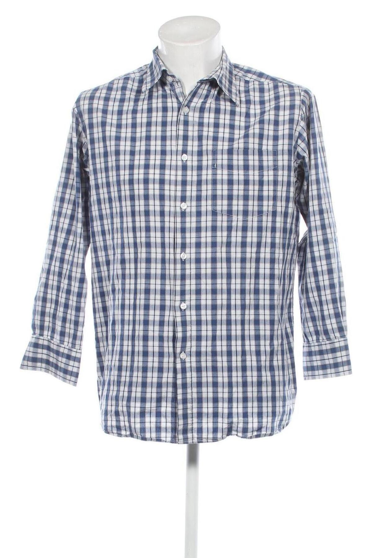 Ανδρικό πουκάμισο Camargue, Μέγεθος L, Χρώμα Μπλέ, Τιμή 7,50 €