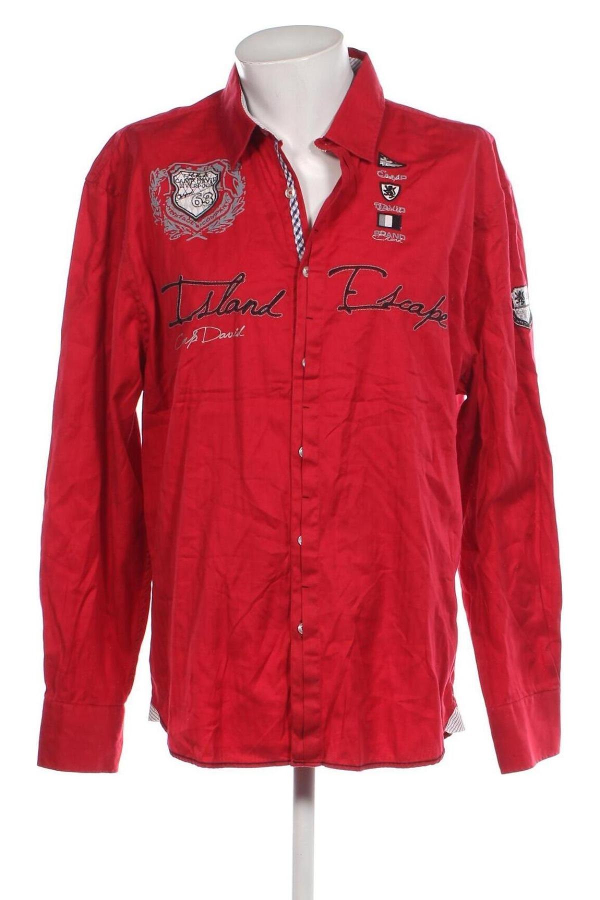 Pánská košile  Camp David, Velikost 3XL, Barva Červená, Cena  877,00 Kč