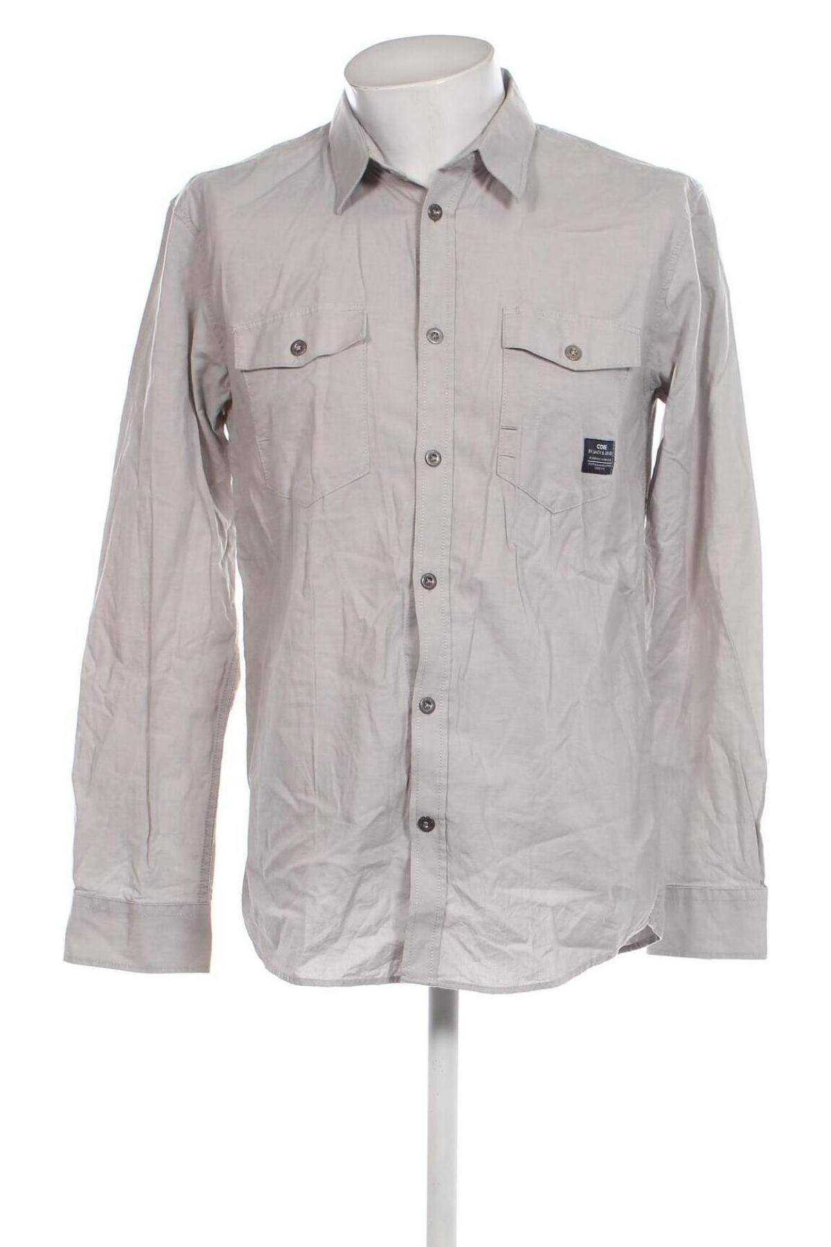 Мъжка риза Core By Jack & Jones, Размер L, Цвят Сив, Цена 11,90 лв.