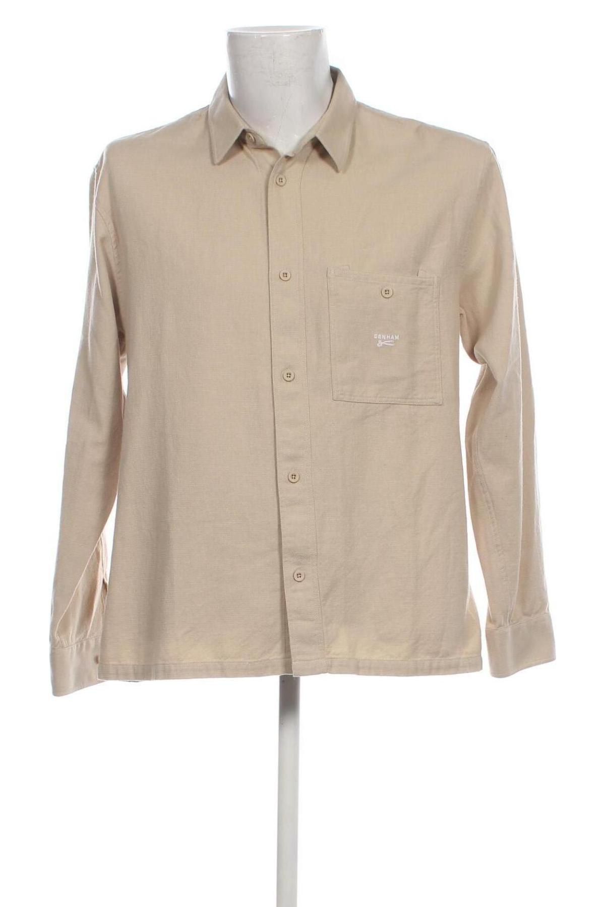 Мъжка риза Denham, Размер M, Цвят Бежов, Цена 43,40 лв.