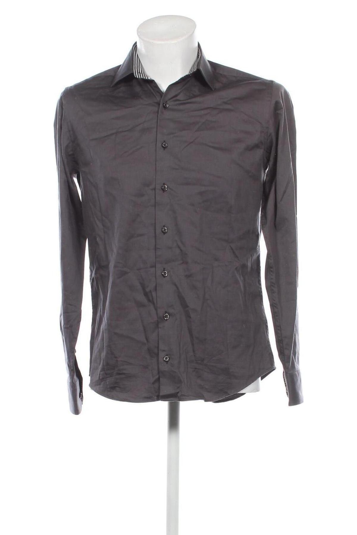 Ανδρικό πουκάμισο Dressmann, Μέγεθος M, Χρώμα Γκρί, Τιμή 21,03 €