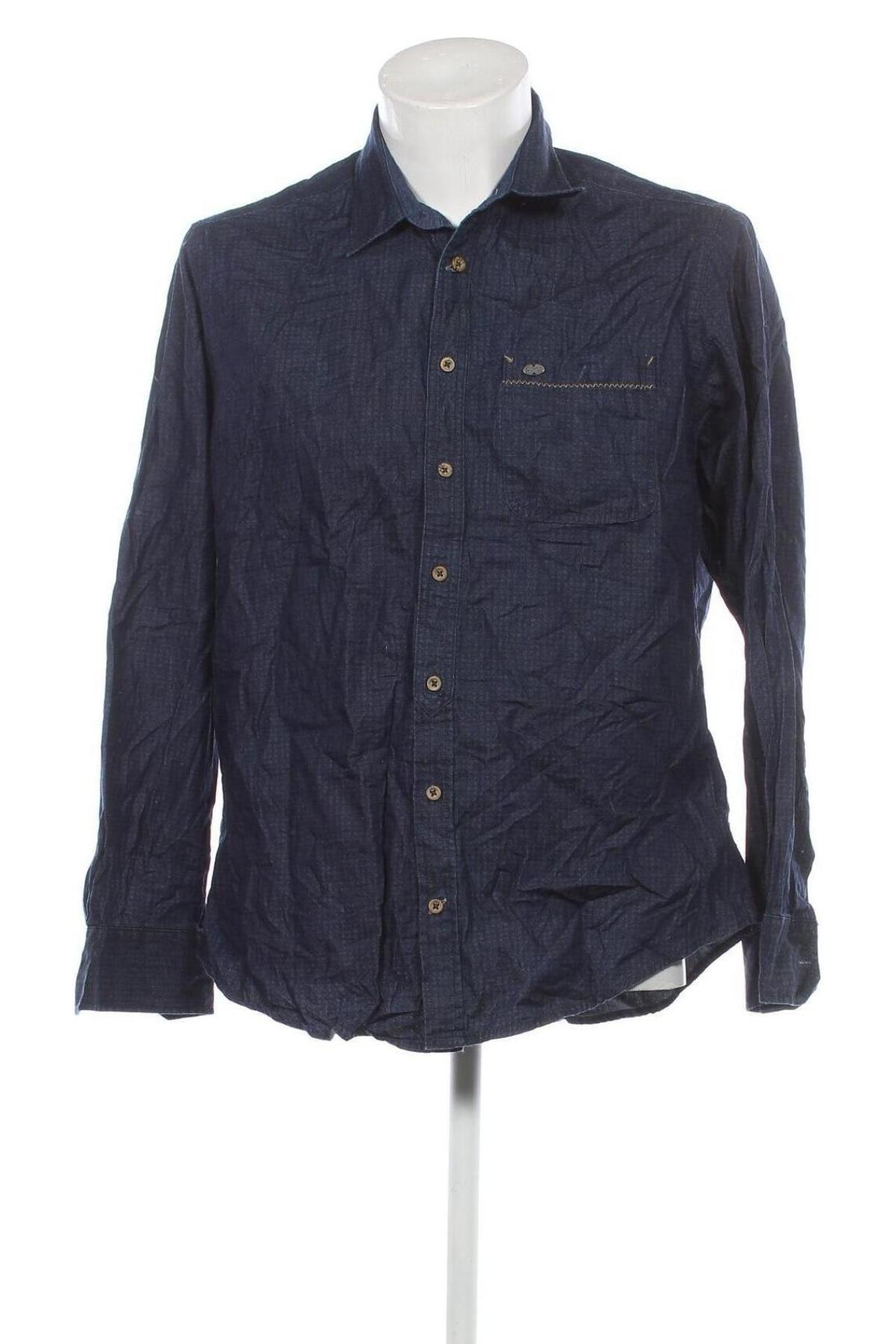 Ανδρικό πουκάμισο Engbers, Μέγεθος L, Χρώμα Μπλέ, Τιμή 12,59 €