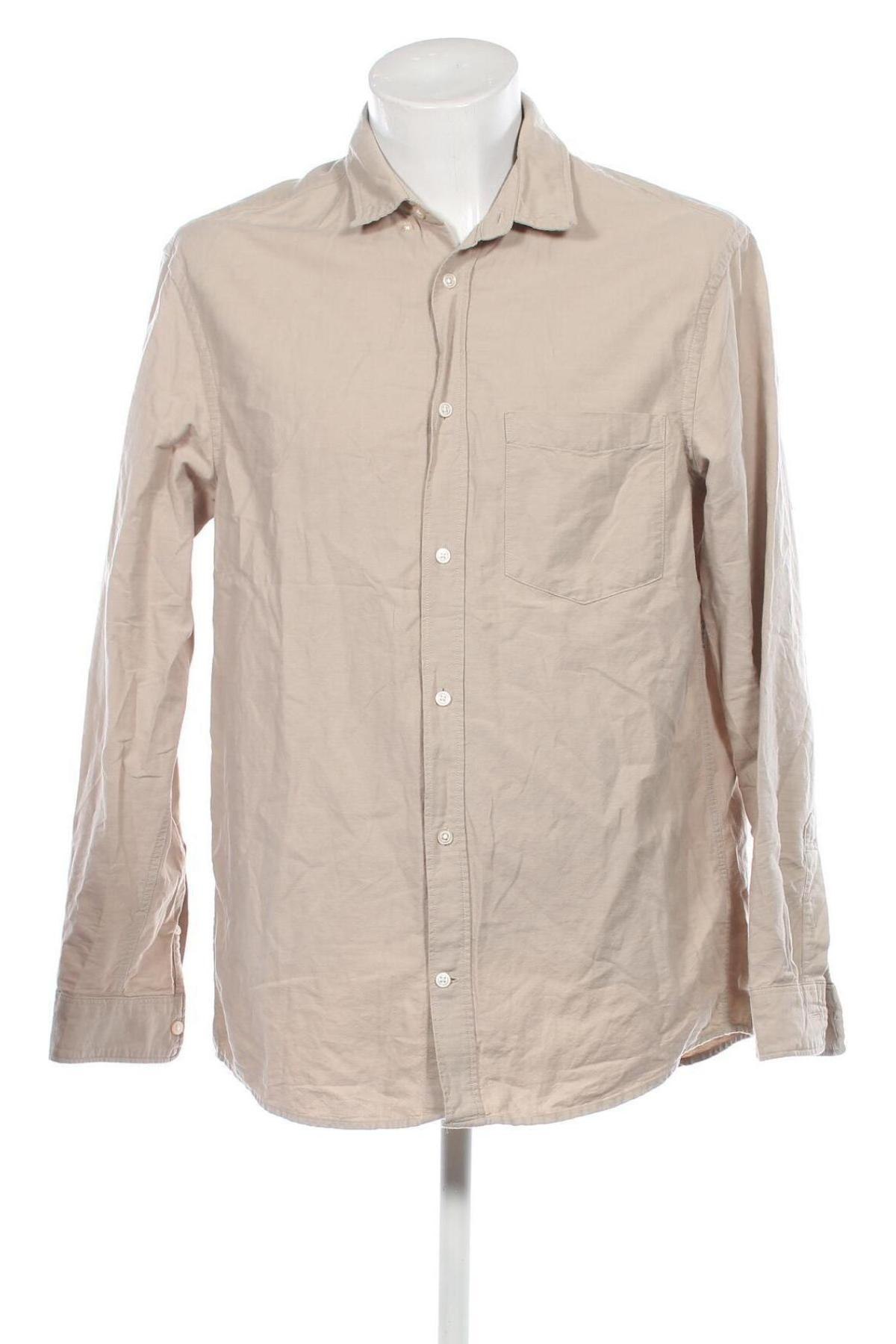 Ανδρικό πουκάμισο H&M, Μέγεθος L, Χρώμα  Μπέζ, Τιμή 17,94 €