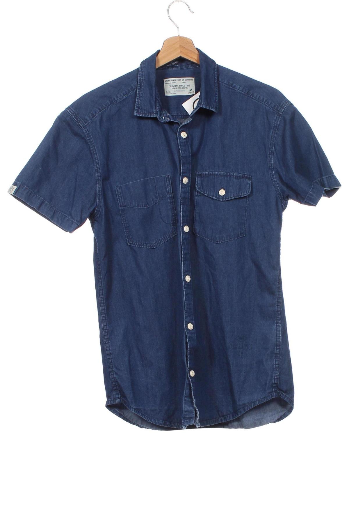 Herrenhemd Jack & Jones, Größe M, Farbe Blau, Preis € 17,00