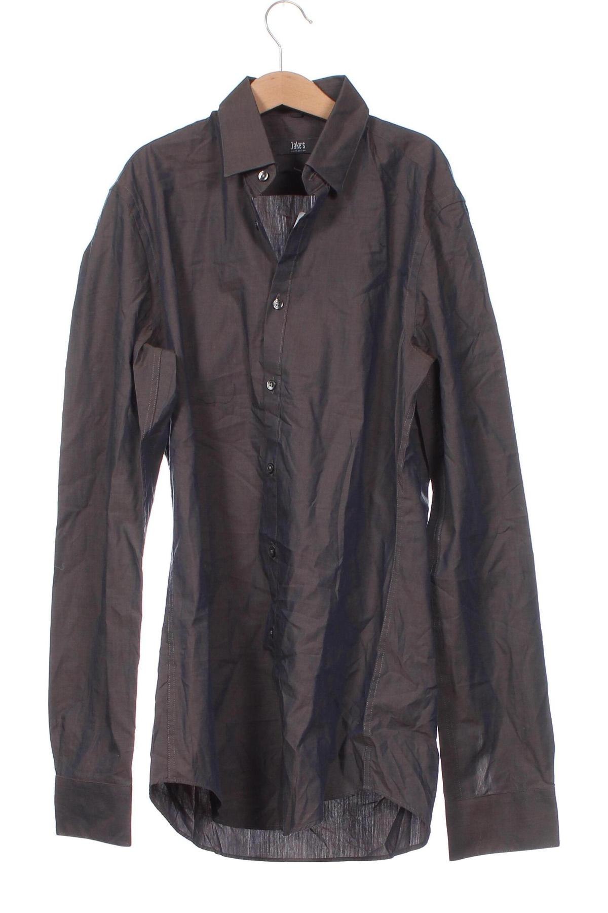 Herrenhemd Jake*s, Größe S, Farbe Grau, Preis 3,55 €