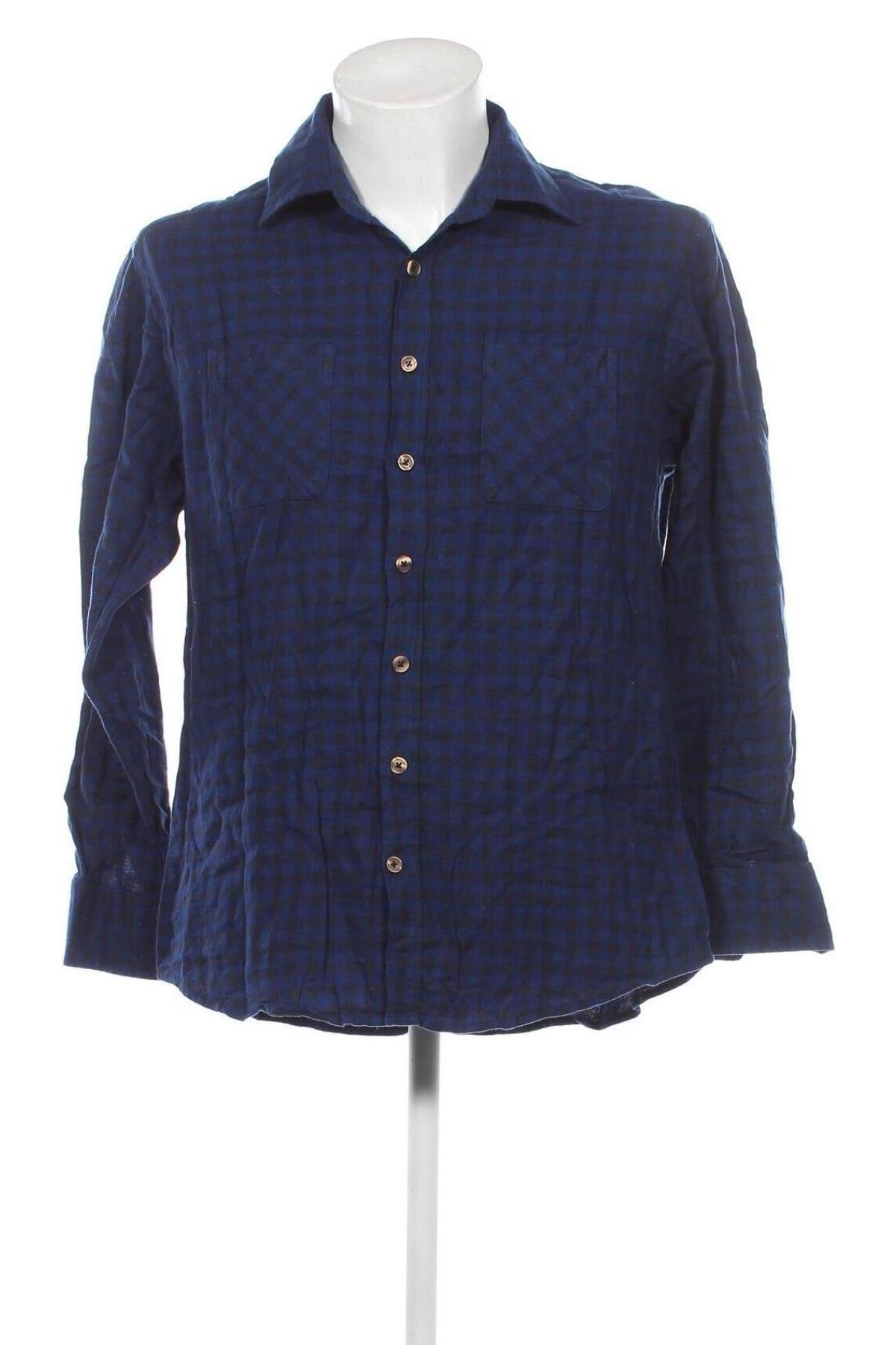 Ανδρικό πουκάμισο John Cabot, Μέγεθος L, Χρώμα Μπλέ, Τιμή 5,92 €
