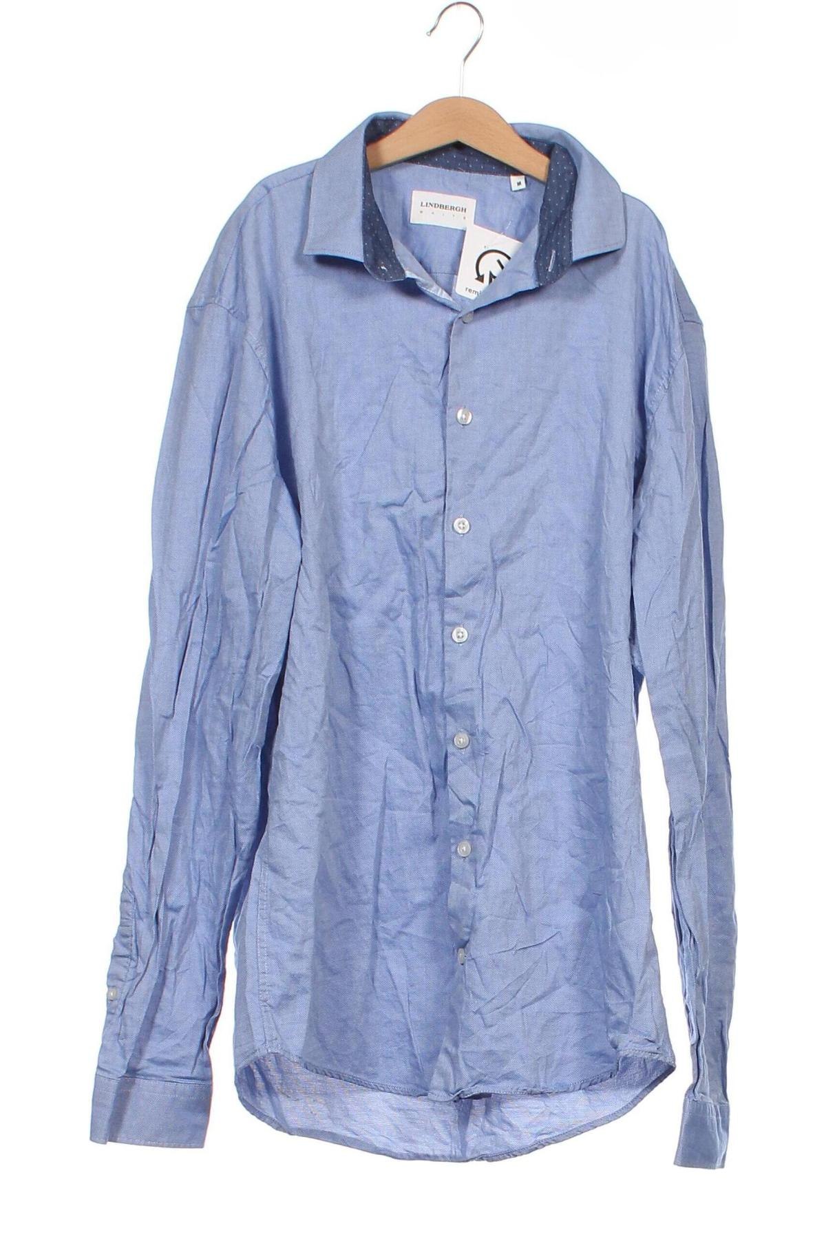 Ανδρικό πουκάμισο Lindbergh, Μέγεθος M, Χρώμα Μπλέ, Τιμή 13,61 €
