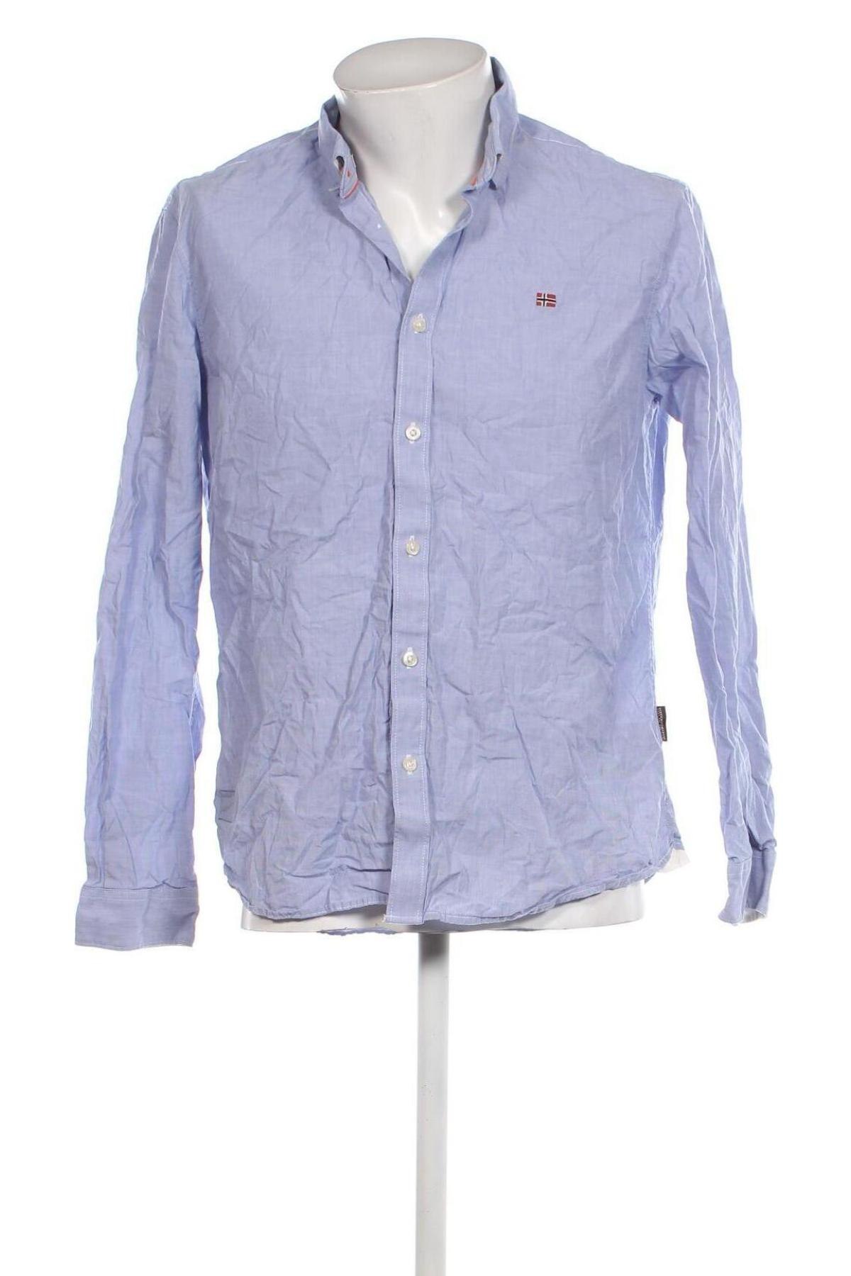 Herrenhemd Napapijri, Größe L, Farbe Blau, Preis € 41,75