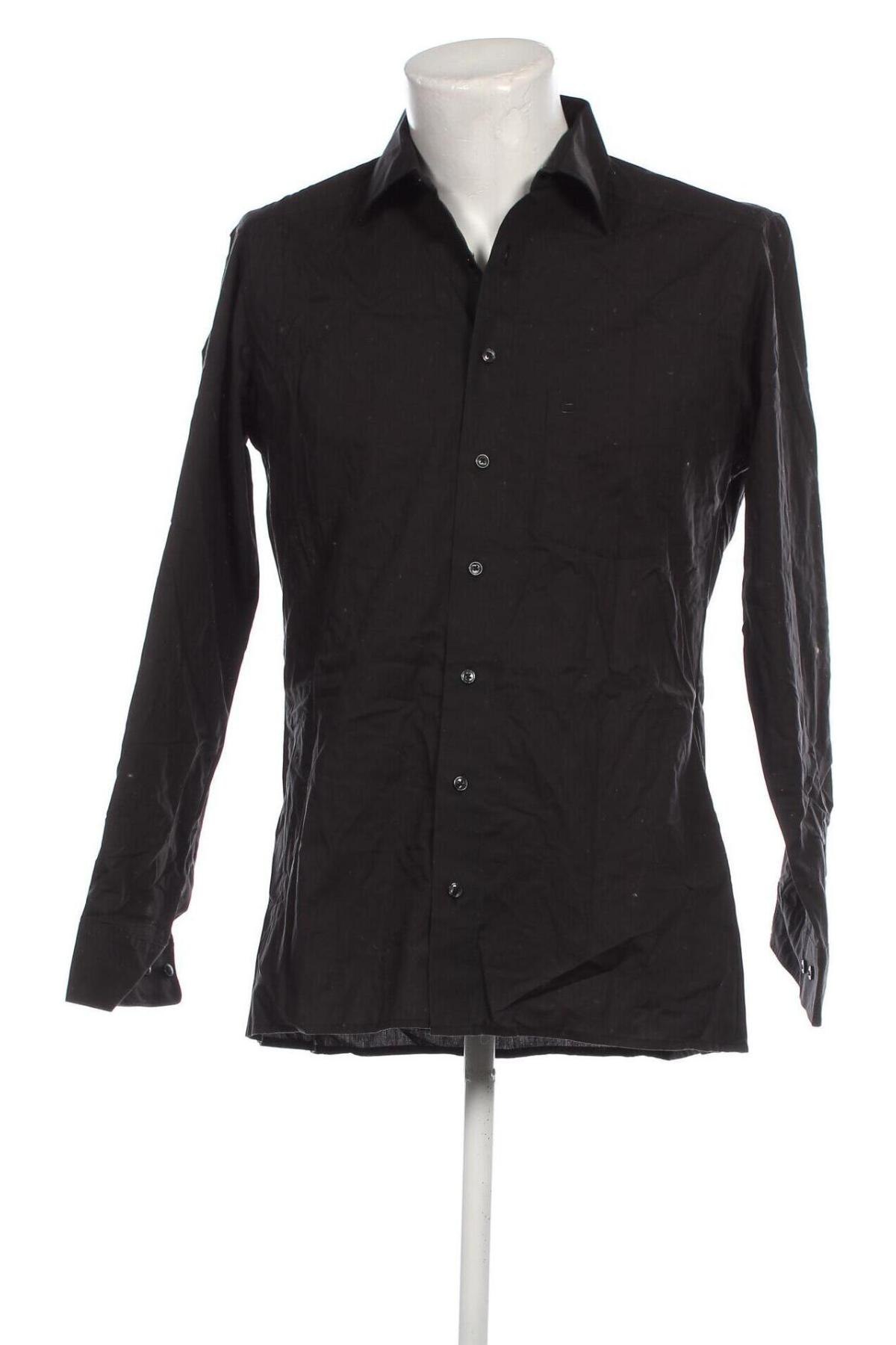 Ανδρικό πουκάμισο Olymp, Μέγεθος M, Χρώμα Μαύρο, Τιμή 15,31 €