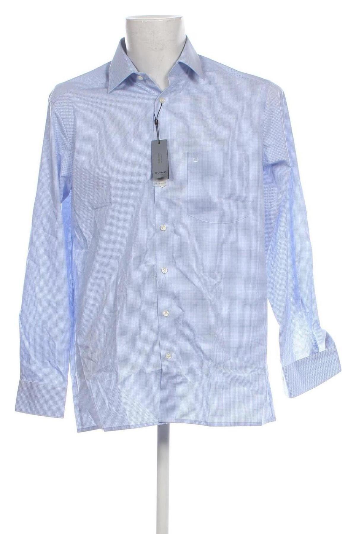 Ανδρικό πουκάμισο Olymp, Μέγεθος M, Χρώμα Μπλέ, Τιμή 76,70 €