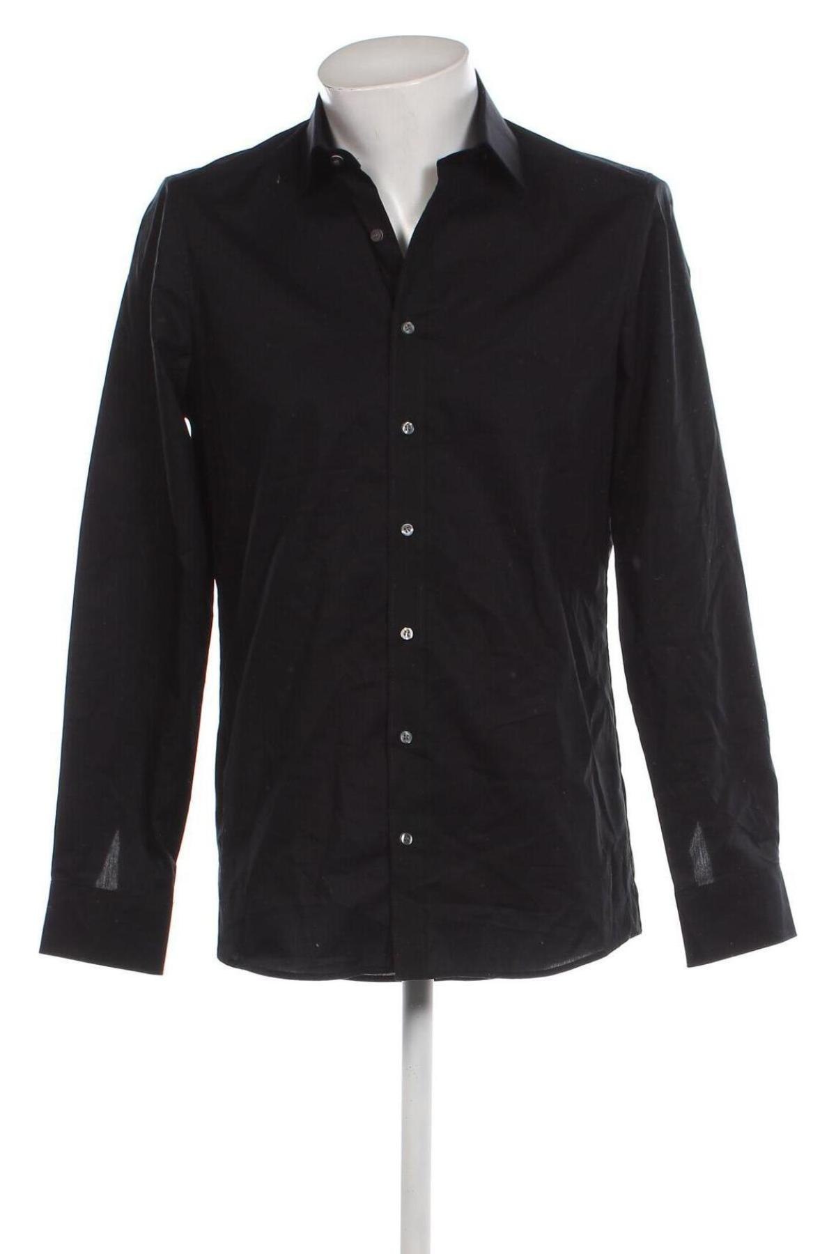 Herrenhemd Olymp, Größe M, Farbe Schwarz, Preis € 17,22