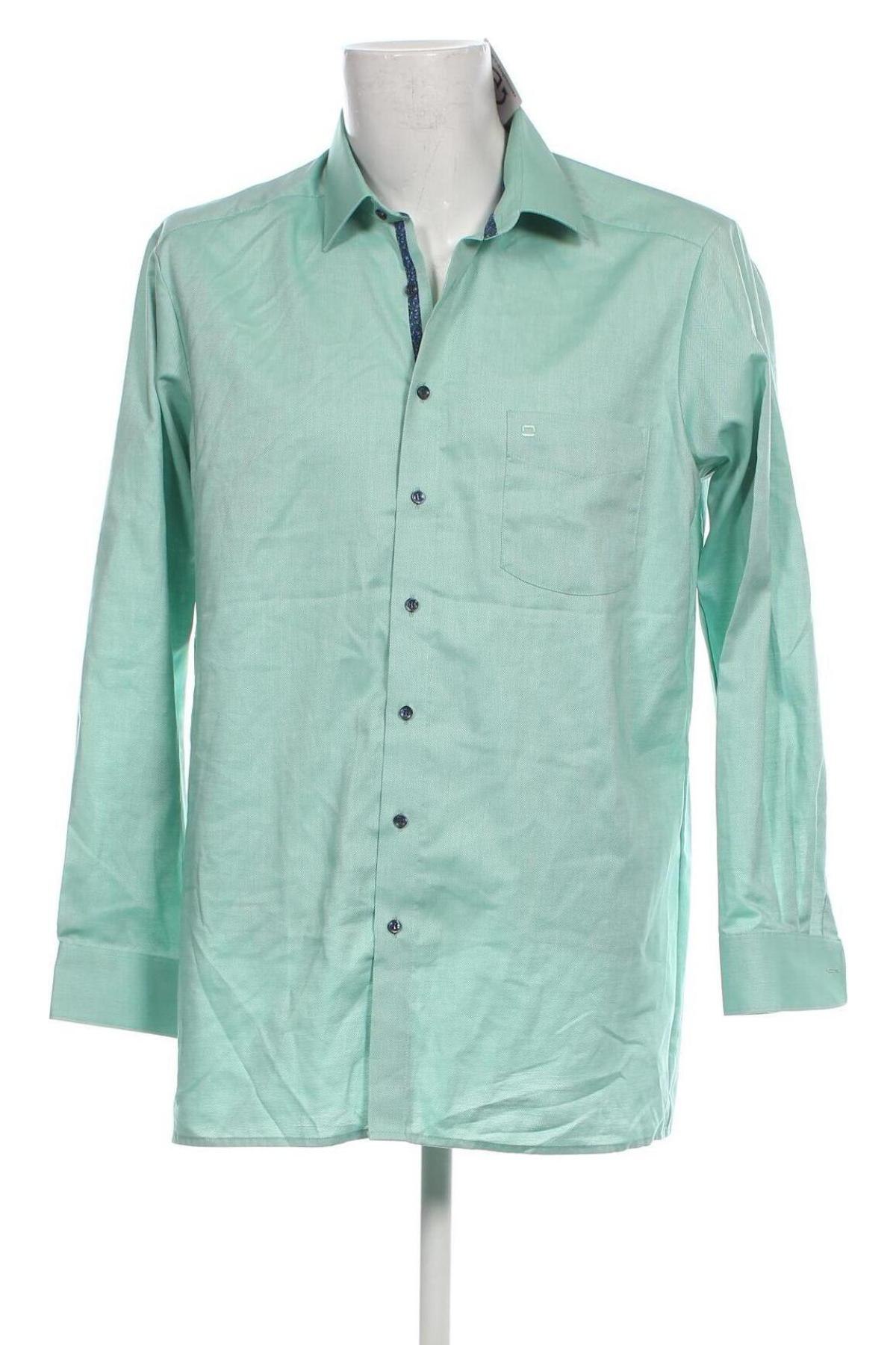 Ανδρικό πουκάμισο Olymp, Μέγεθος XL, Χρώμα Πράσινο, Τιμή 22,11 €