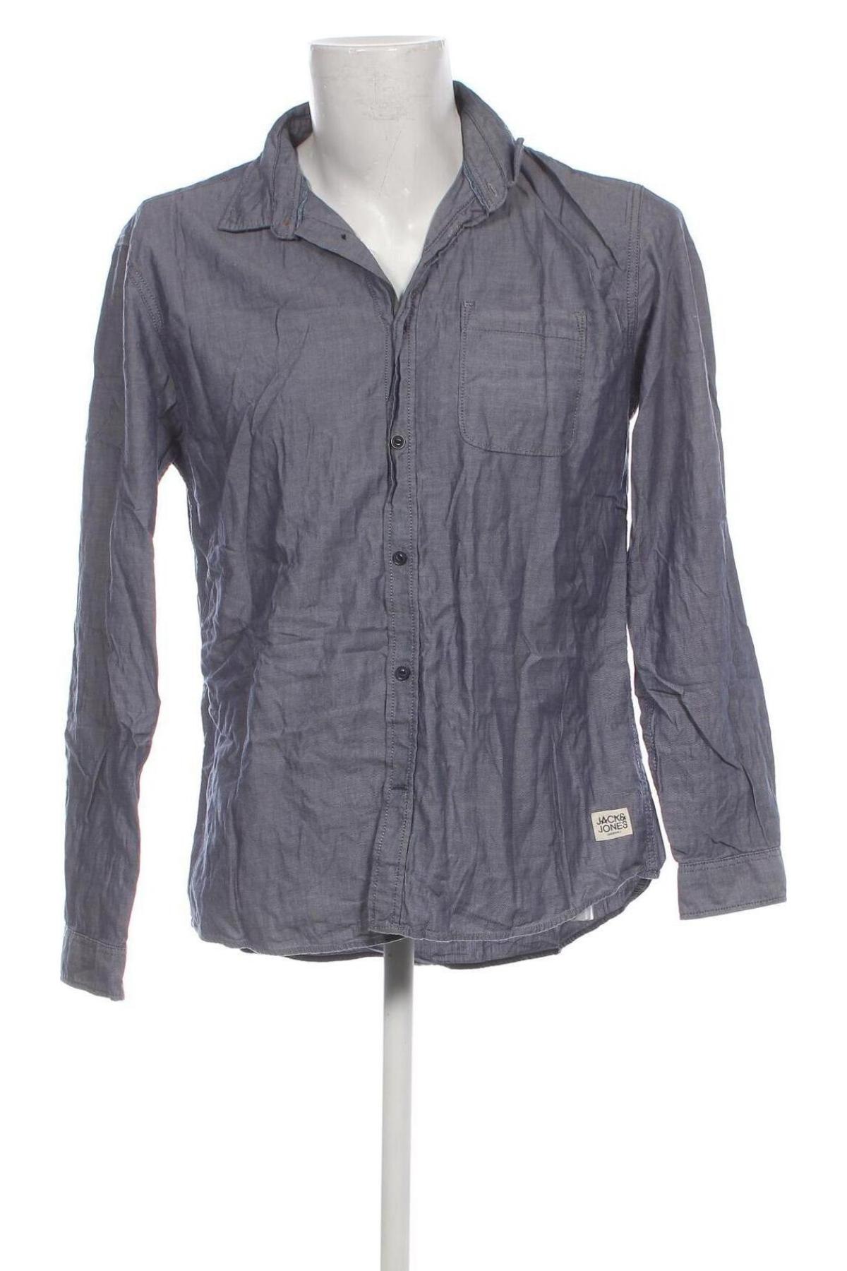 Ανδρικό πουκάμισο Originals By Jack & Jones, Μέγεθος XL, Χρώμα Μπλέ, Τιμή 8,41 €