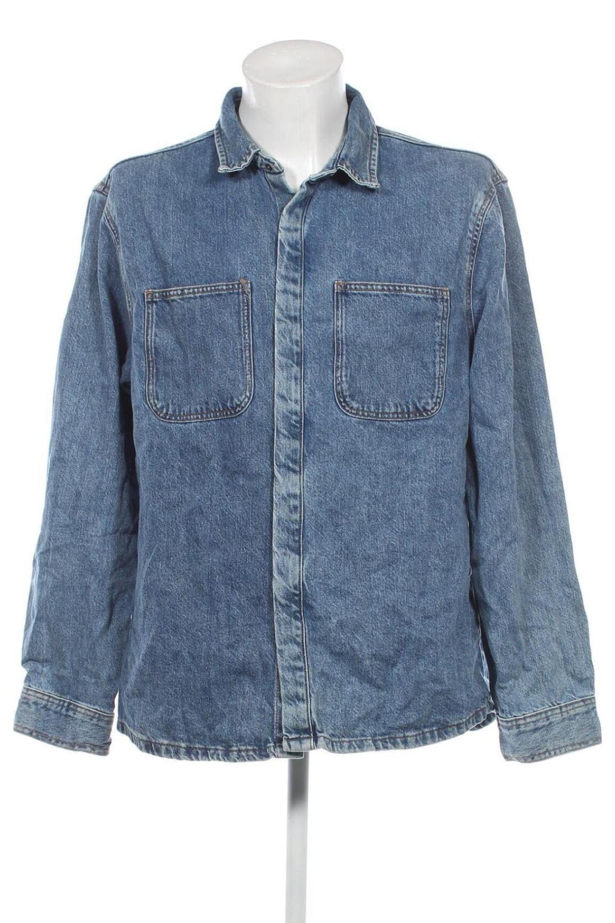 Ανδρικό πουκάμισο Pull&Bear, Μέγεθος XL, Χρώμα Μπλέ, Τιμή 17,94 €