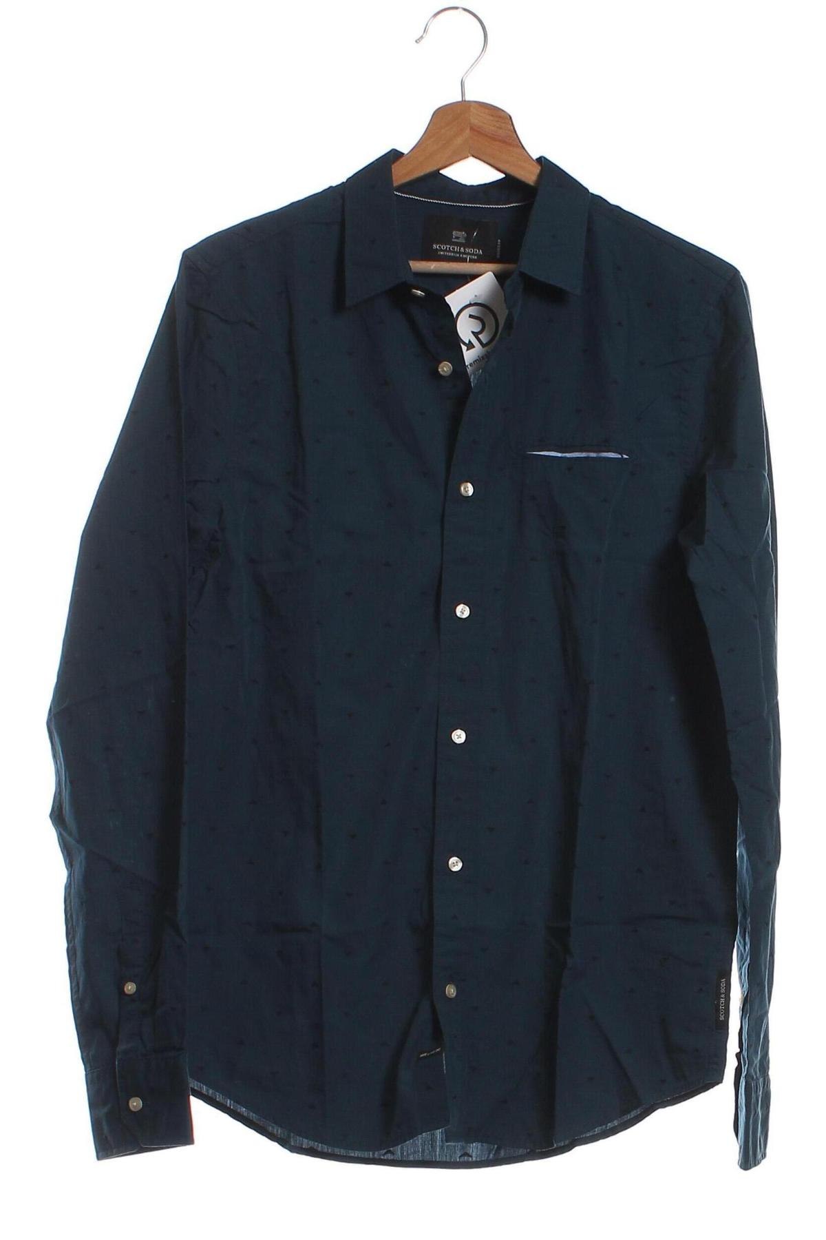 Herrenhemd Scotch & Soda, Größe S, Farbe Blau, Preis € 12,45