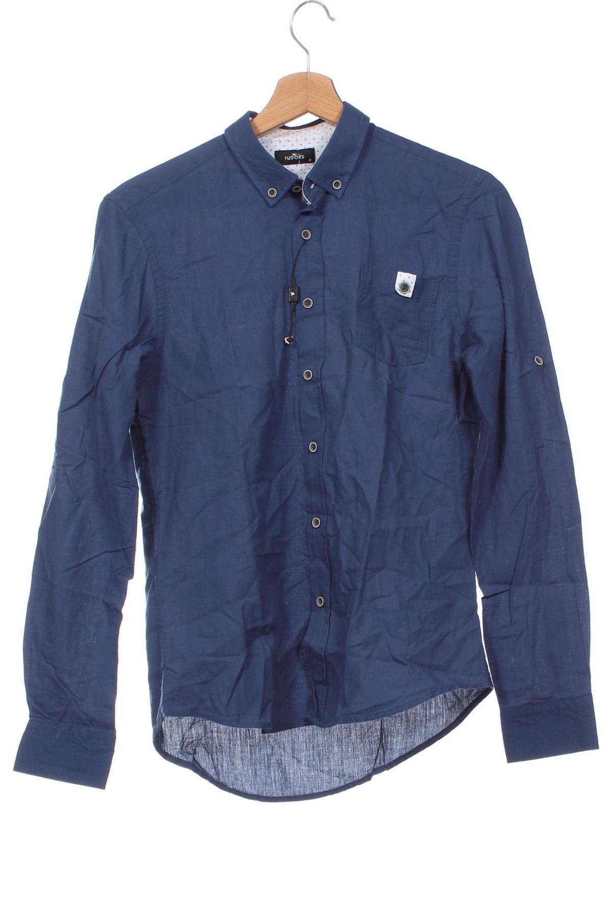 Ανδρικό πουκάμισο Tudors, Μέγεθος S, Χρώμα Μπλέ, Τιμή 3,41 €
