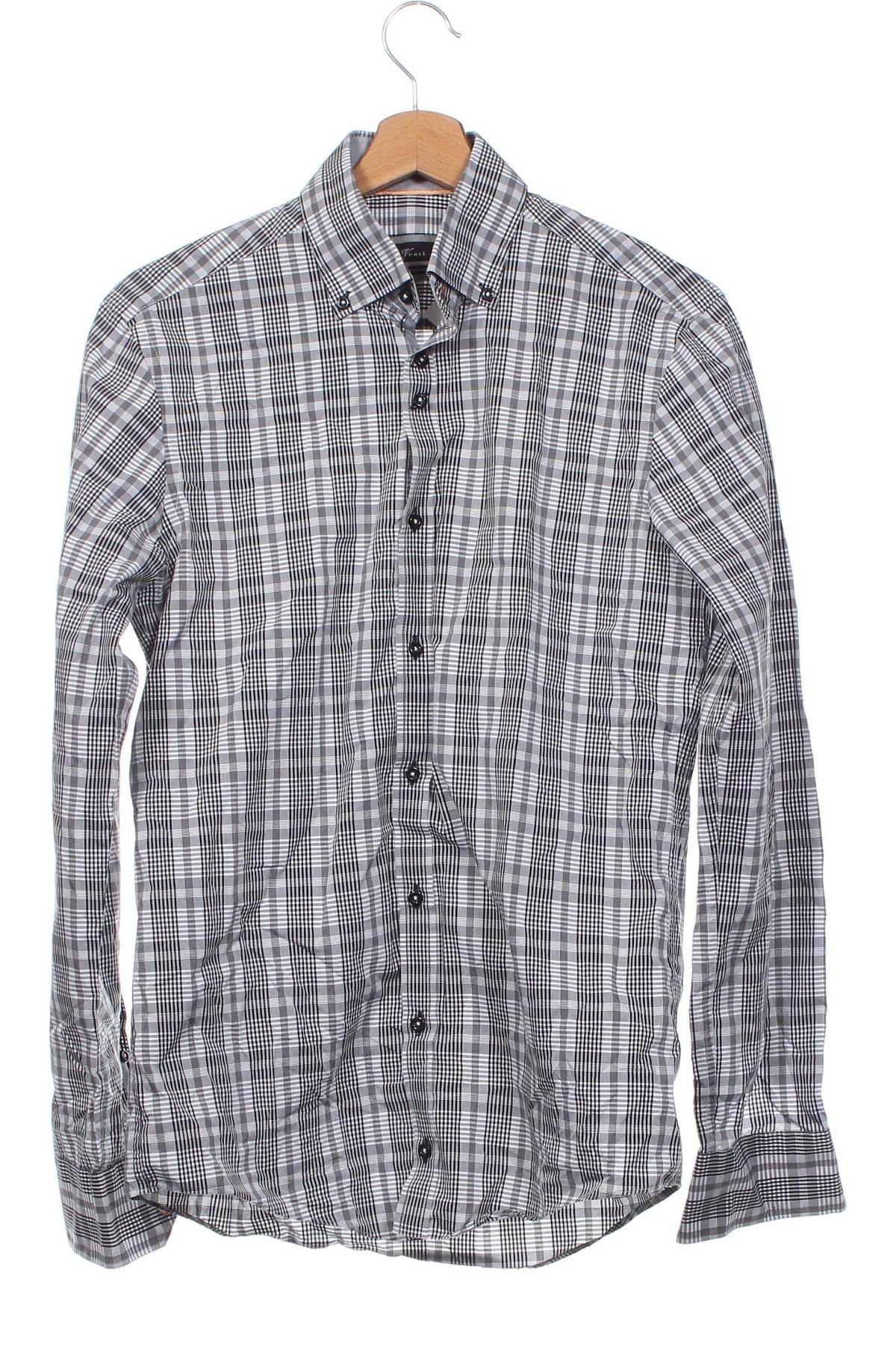 Ανδρικό πουκάμισο Venti, Μέγεθος S, Χρώμα Γκρί, Τιμή 2,69 €