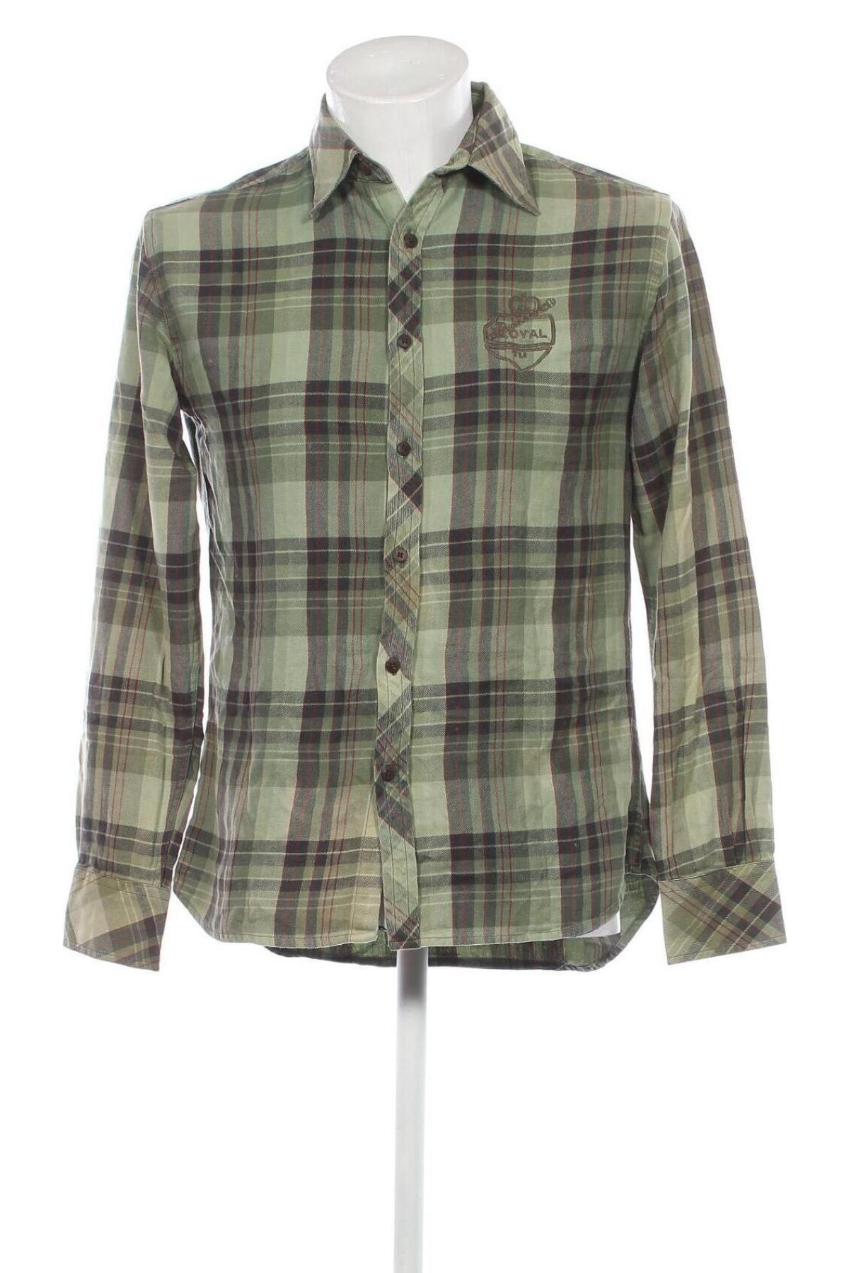 Мъжка риза Zara Man, Размер M, Цвят Зелен, Цена 9,18 лв.