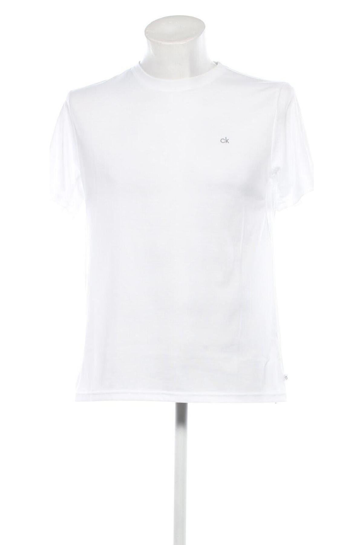 Herren T-Shirt Calvin Klein, Größe L, Farbe Weiß, Preis 29,69 €