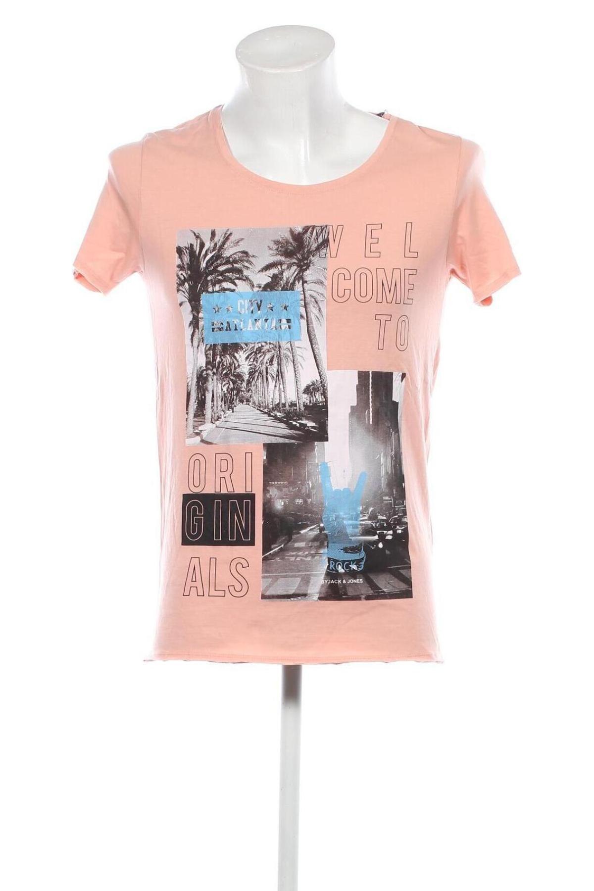 Herren T-Shirt Originals By Jack & Jones, Größe S, Farbe Rosa, Preis 15,86 €