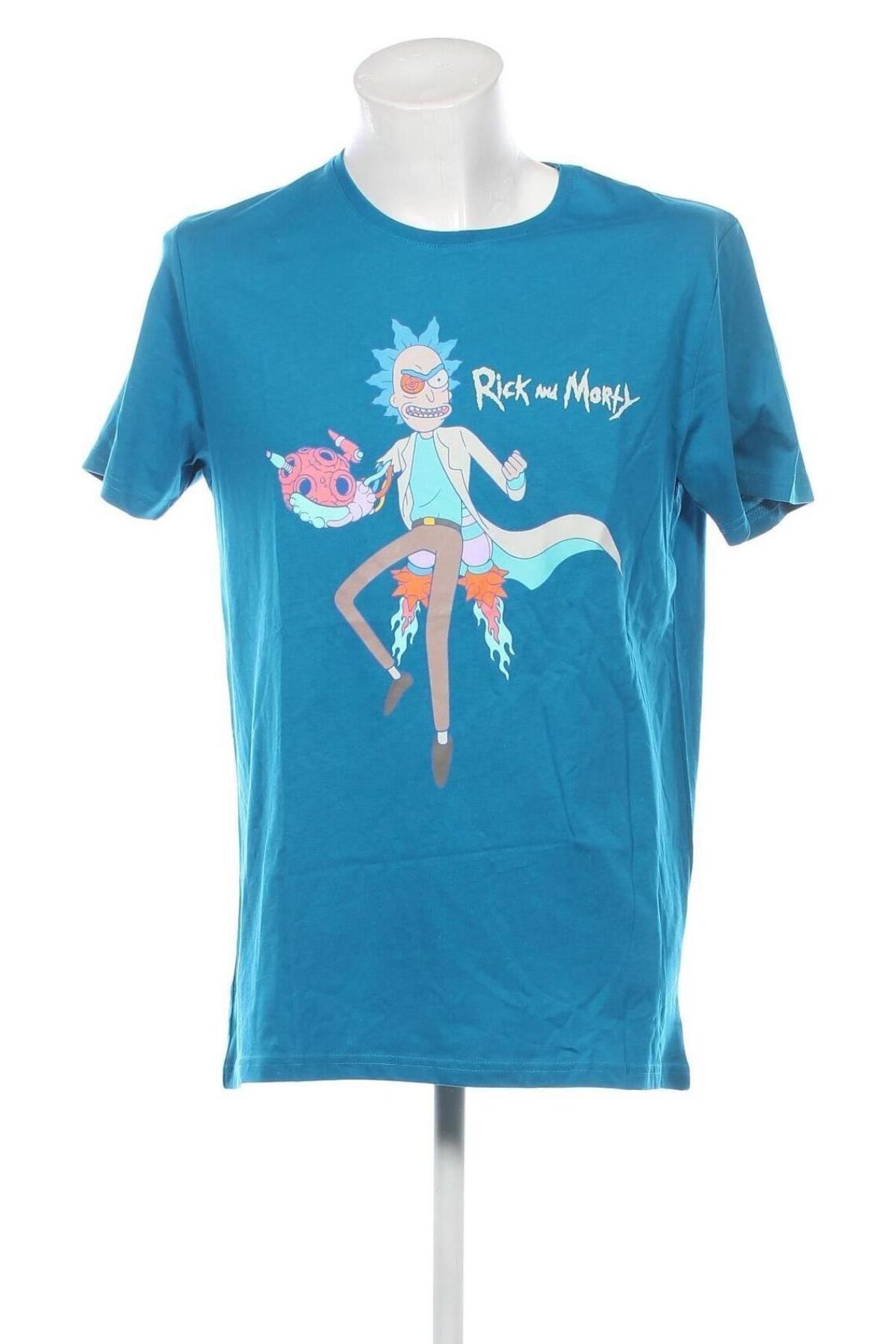 Ανδρικό t-shirt Rick and Morty, Μέγεθος XL, Χρώμα Μπλέ, Τιμή 15,98 €