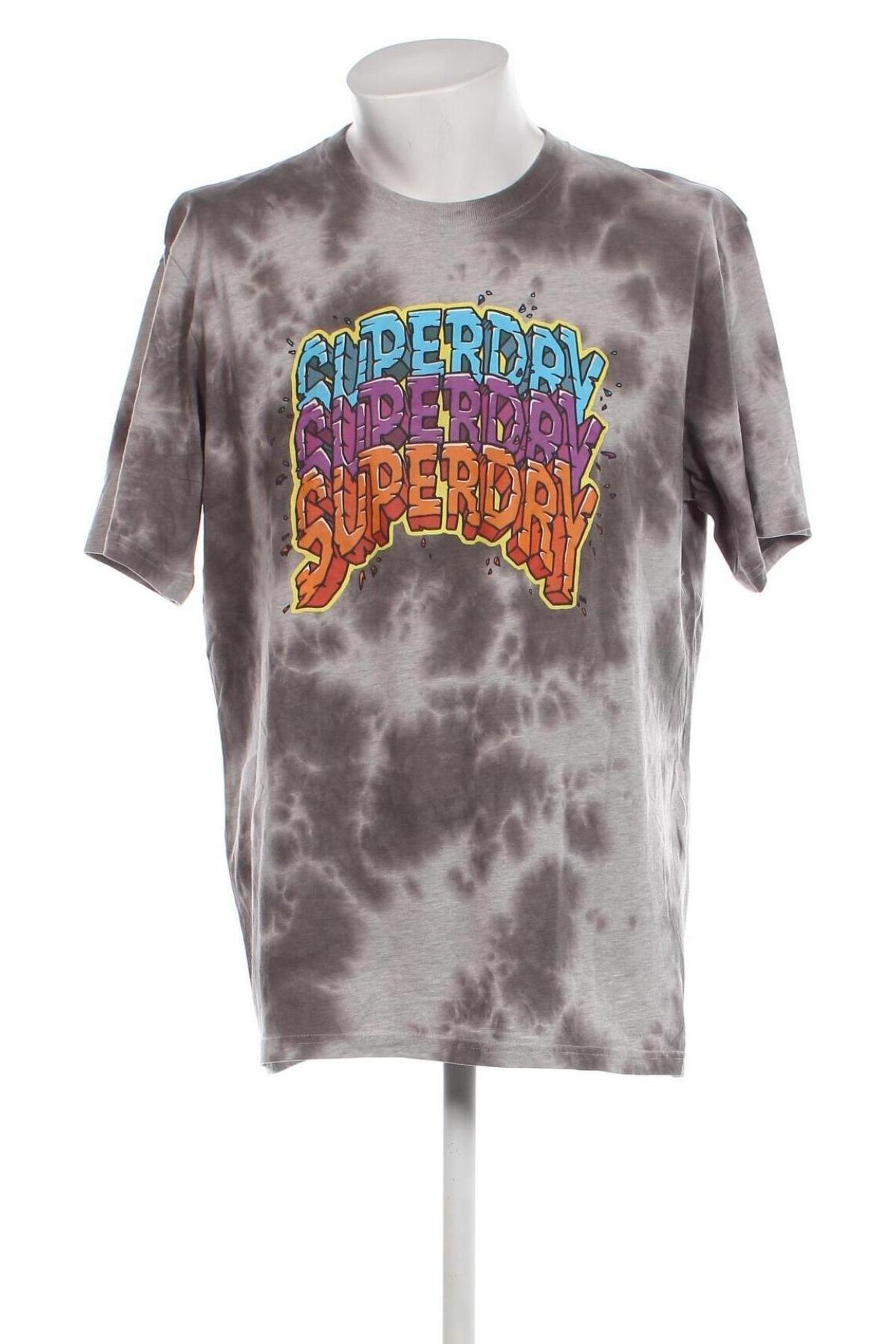 Мъжка тениска Superdry, Размер XL, Цвят Сив, Цена 40,00 лв.