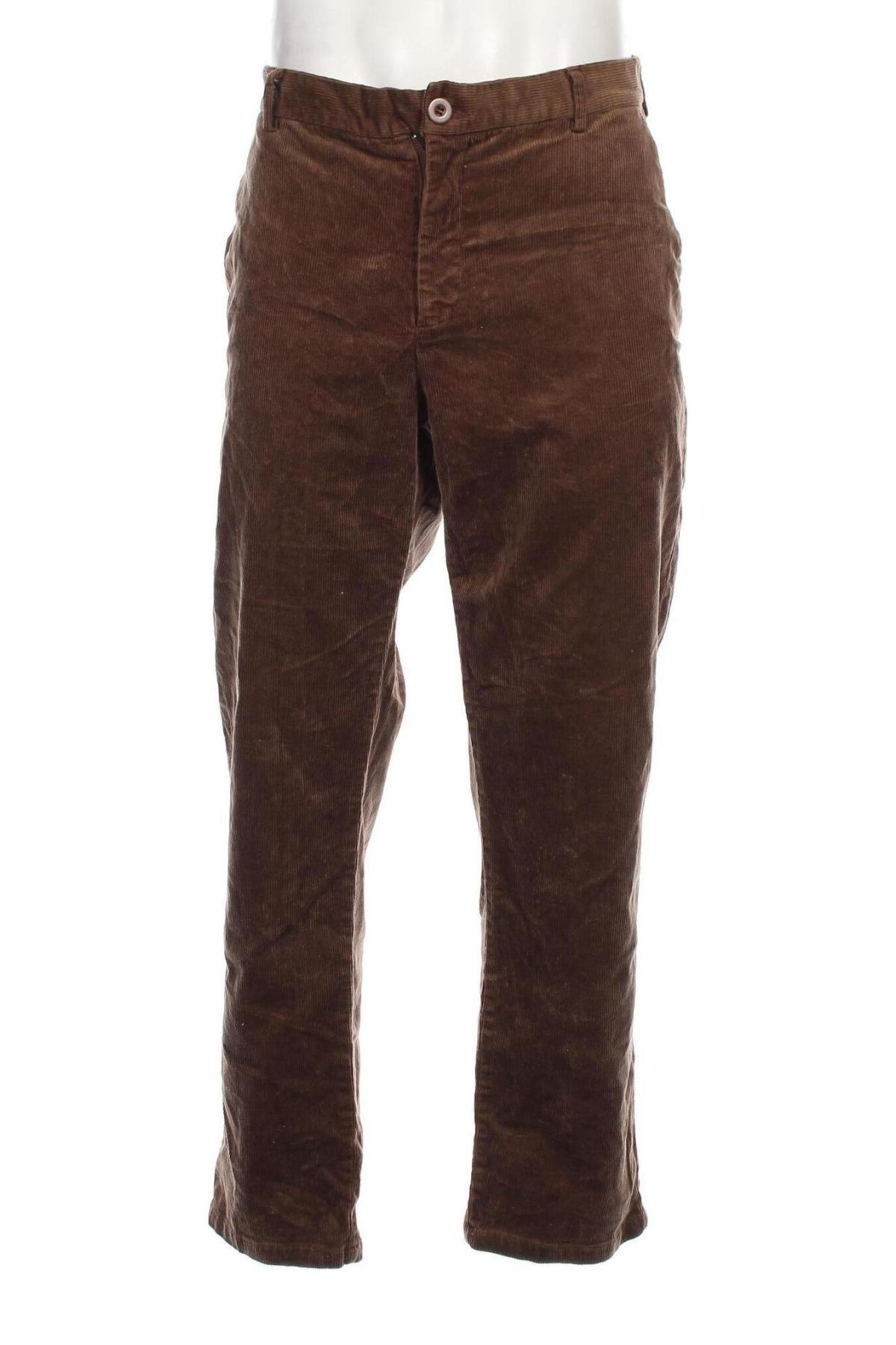 Pantaloni raiați de bărbați, Mărime XL, Culoare Maro, Preț 33,39 Lei