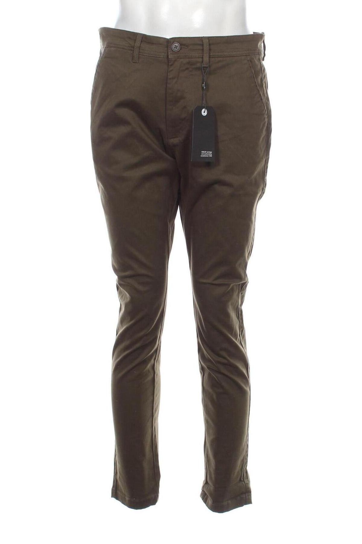 Pantaloni de bărbați ! Solid, Mărime M, Culoare Verde, Preț 61,18 Lei