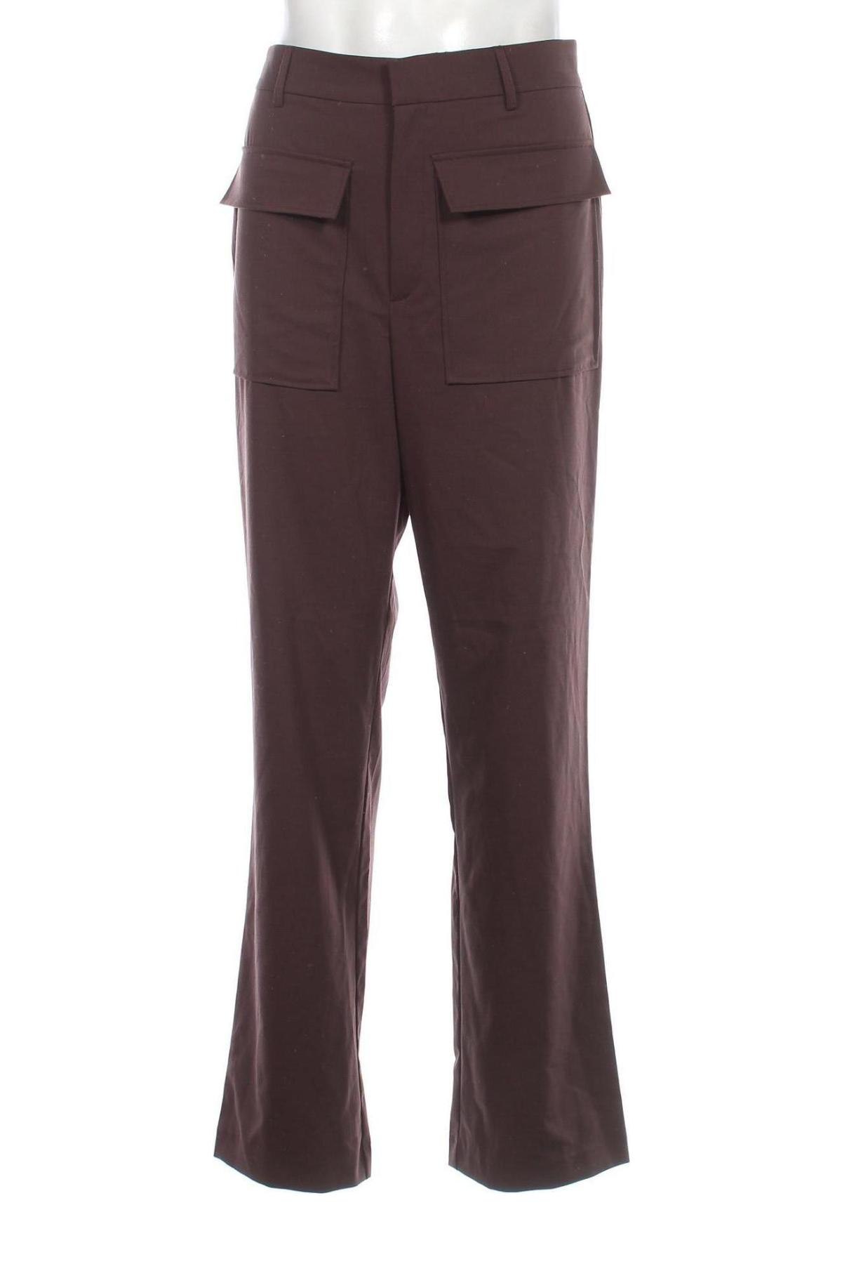 Мъжки панталон Zara, Размер L, Цвят Кафяв, Цена 32,59 лв.