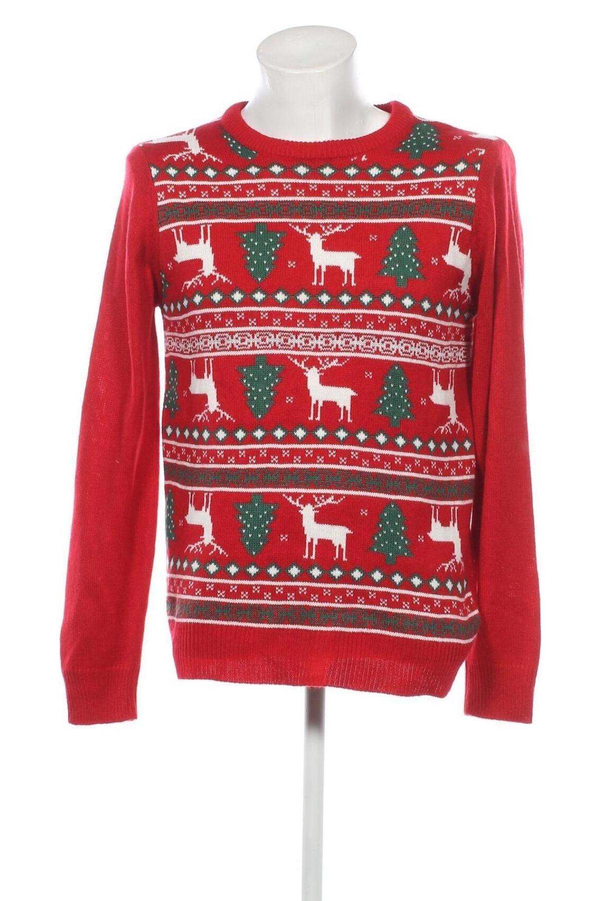 Мъжки пуловер, Размер M, Цвят Червен, Цена 7,54 лв.