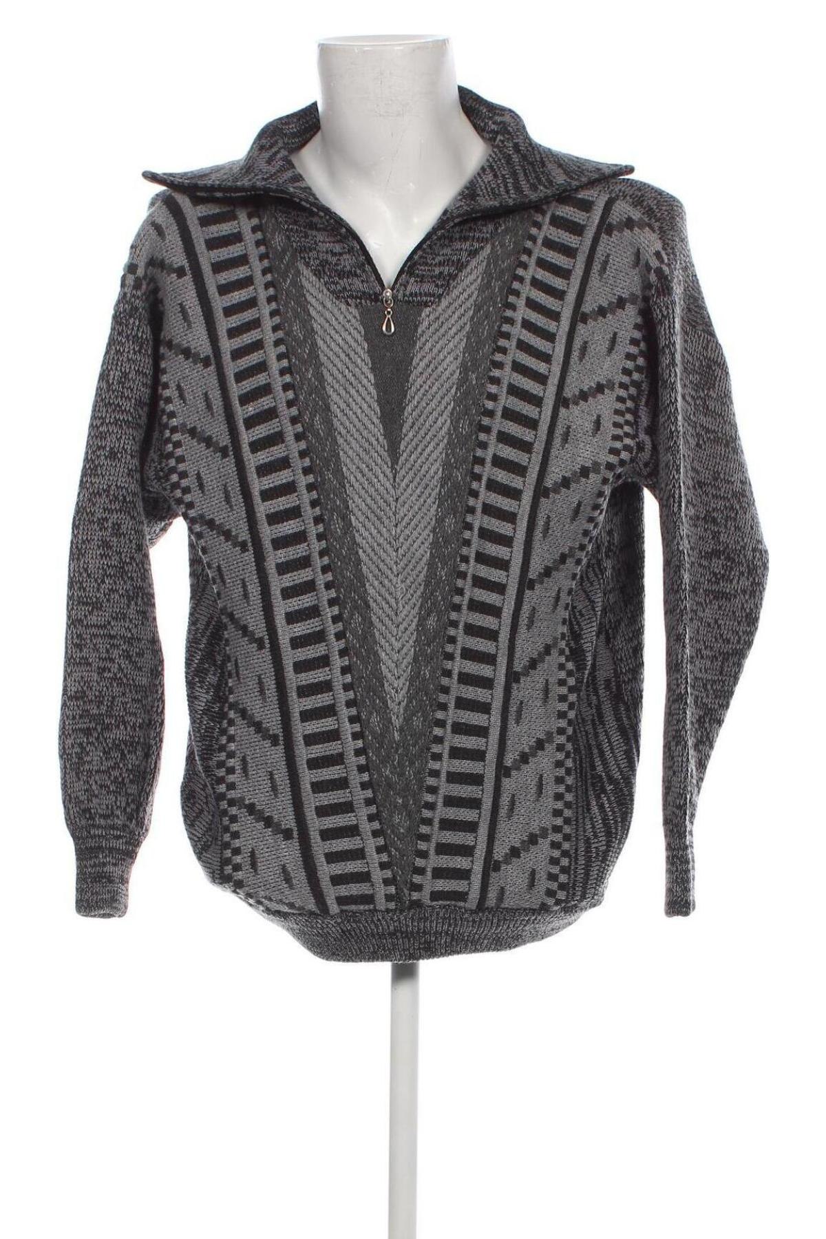 Ανδρικό πουλόβερ, Μέγεθος M, Χρώμα Γκρί, Τιμή 5,92 €