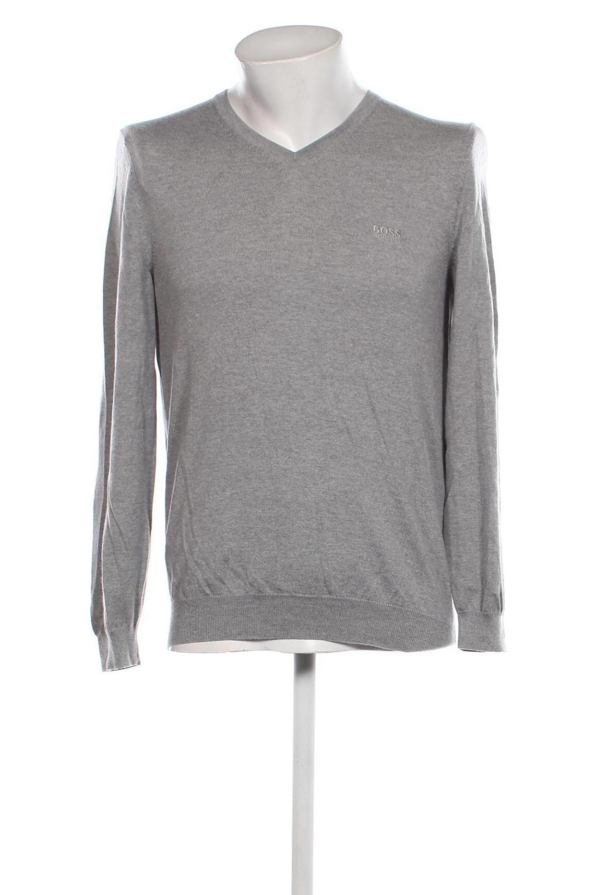Ανδρικό πουλόβερ BOSS, Μέγεθος L, Χρώμα Γκρί, Τιμή 63,56 €