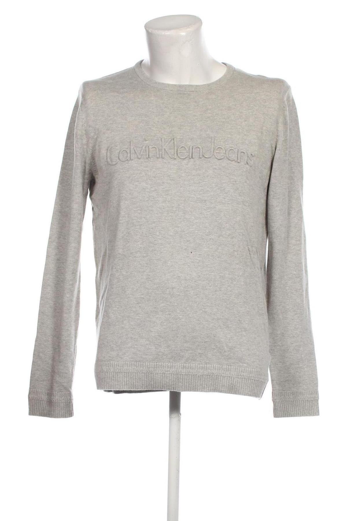 Herrenpullover Calvin Klein Jeans, Größe L, Farbe Grau, Preis 43,84 €