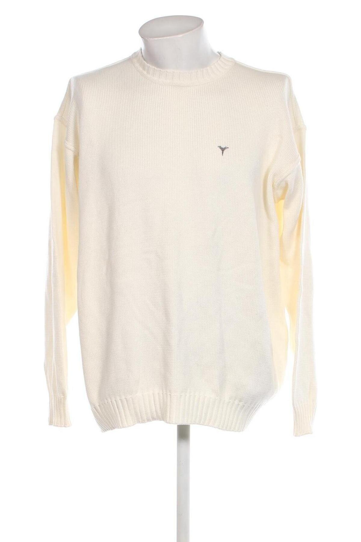 Herrenpullover Carlo Colucci, Größe XL, Farbe Ecru, Preis 43,84 €