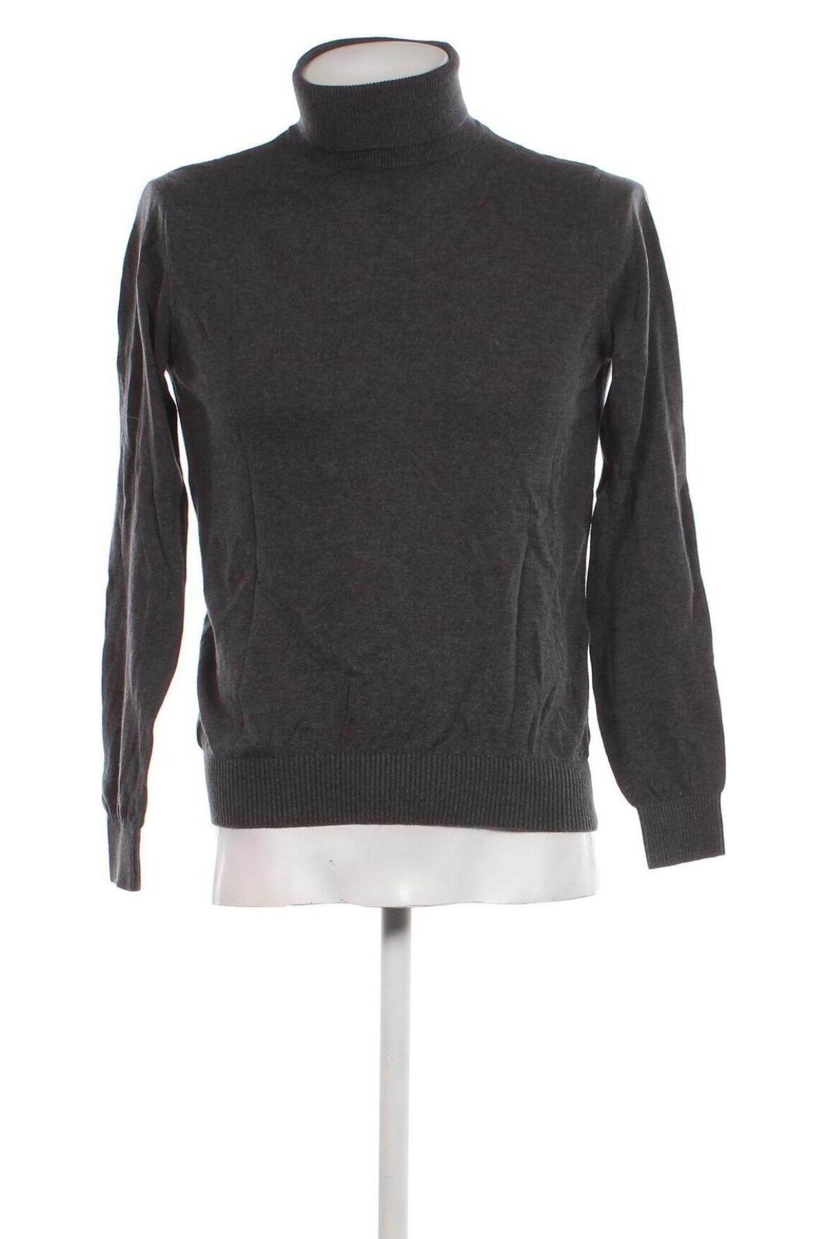 Ανδρικό πουλόβερ Dressmann, Μέγεθος S, Χρώμα Γκρί, Τιμή 5,47 €