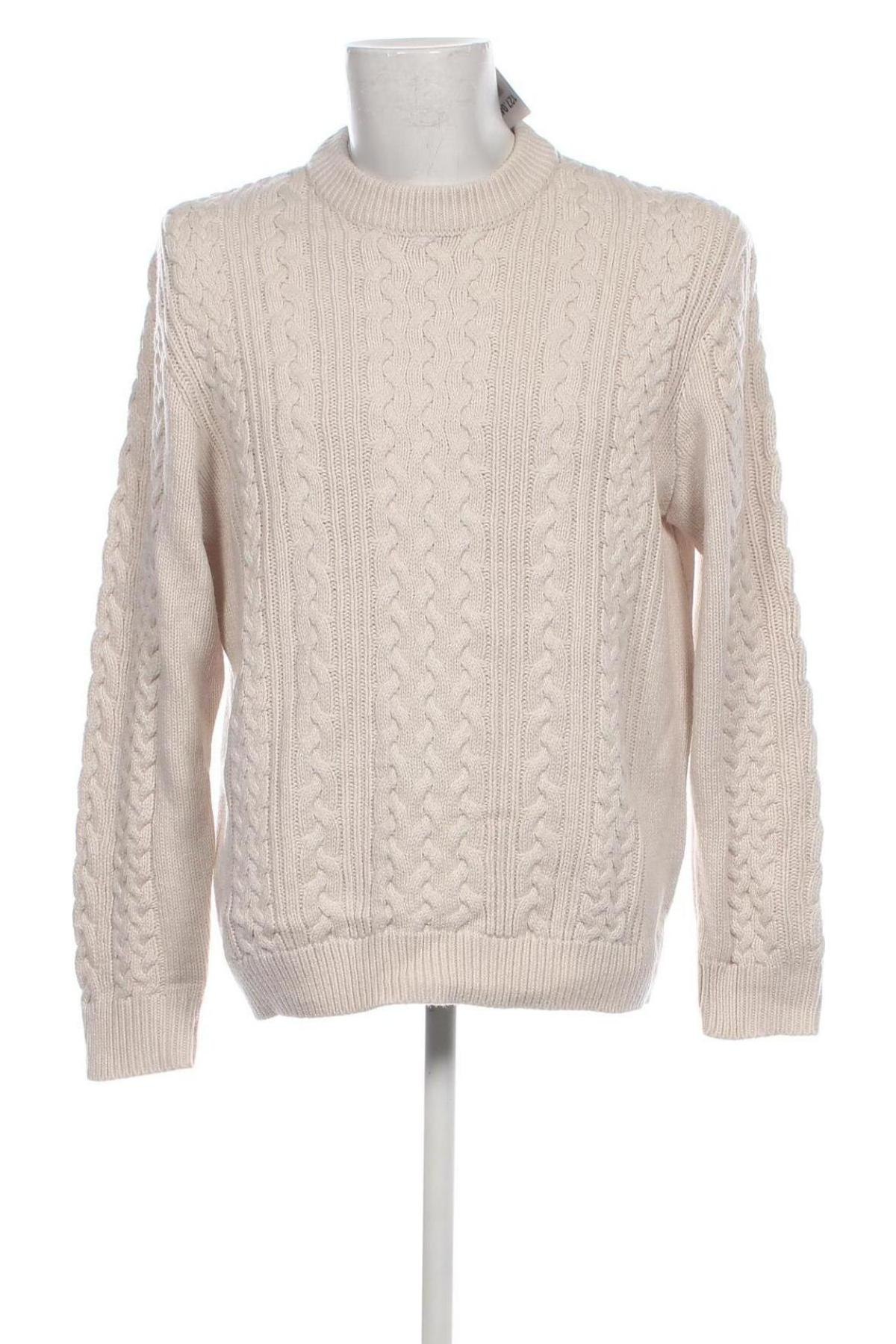 Męski sweter H&M, Rozmiar M, Kolor ecru, Cena 37,10 zł