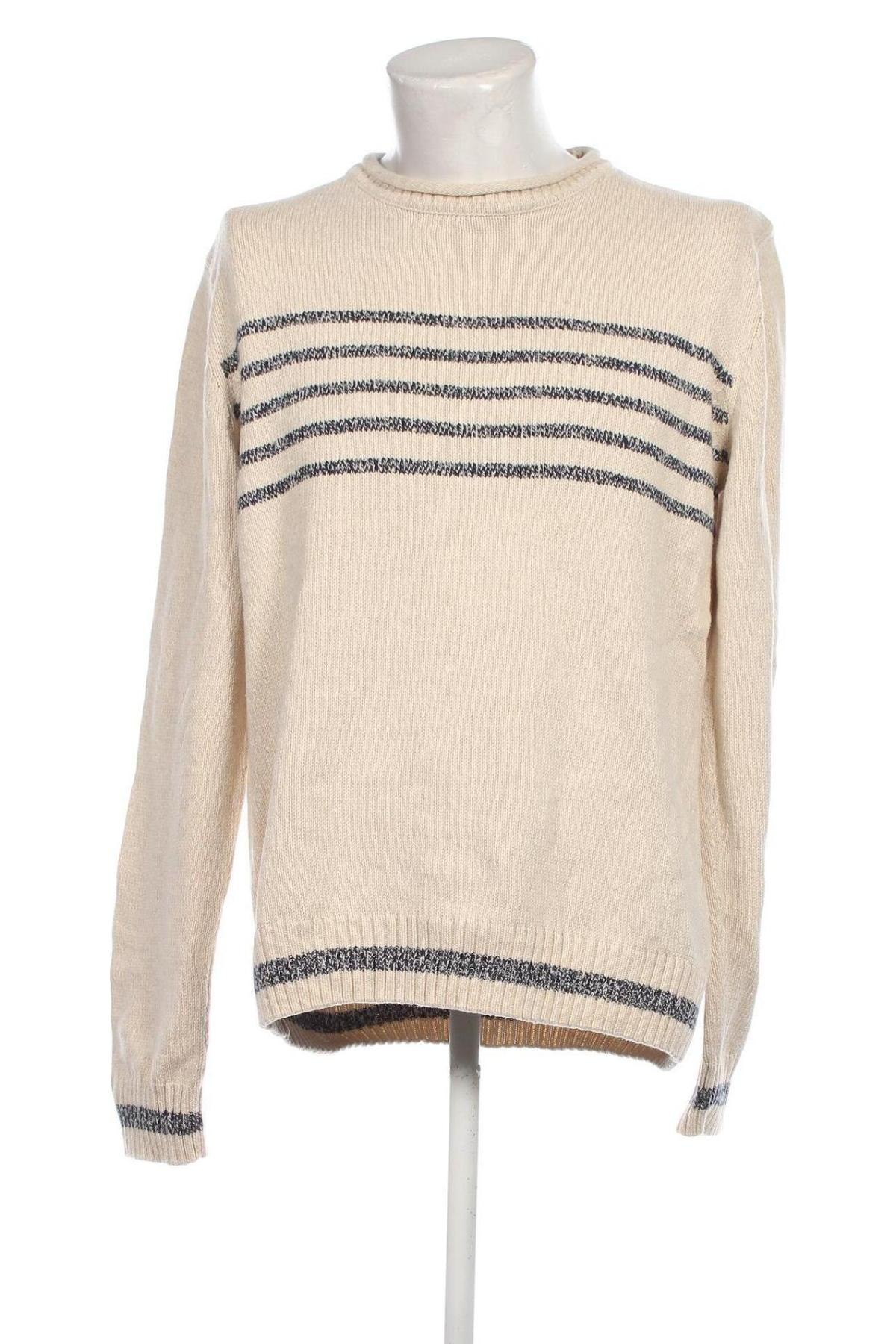 Мъжки пуловер H&M L.O.G.G., Размер XL, Цвят Бежов, Цена 10,73 лв.