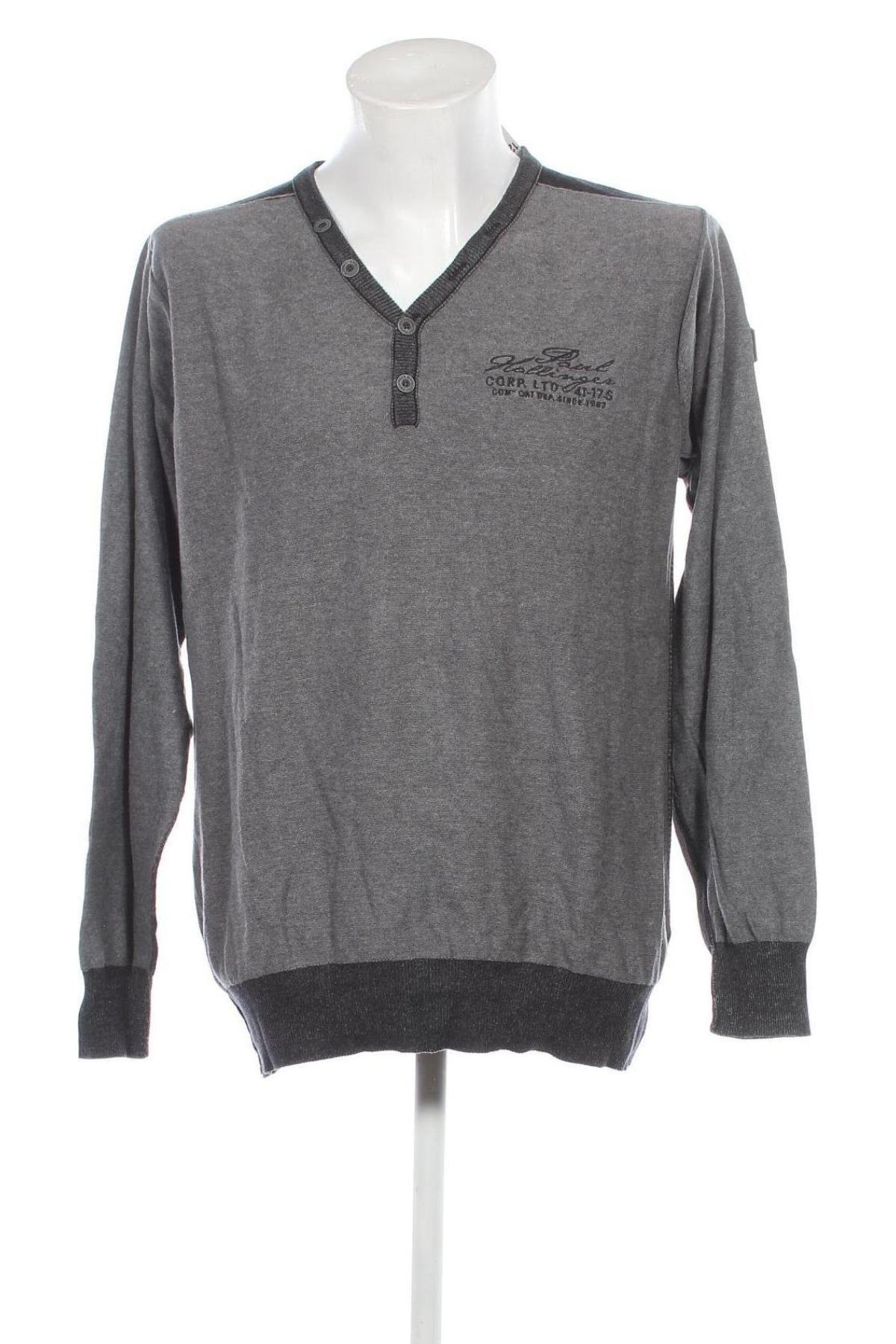 Мъжки пуловер Hallinger, Размер XXL, Цвят Сив, Цена 34,00 лв.