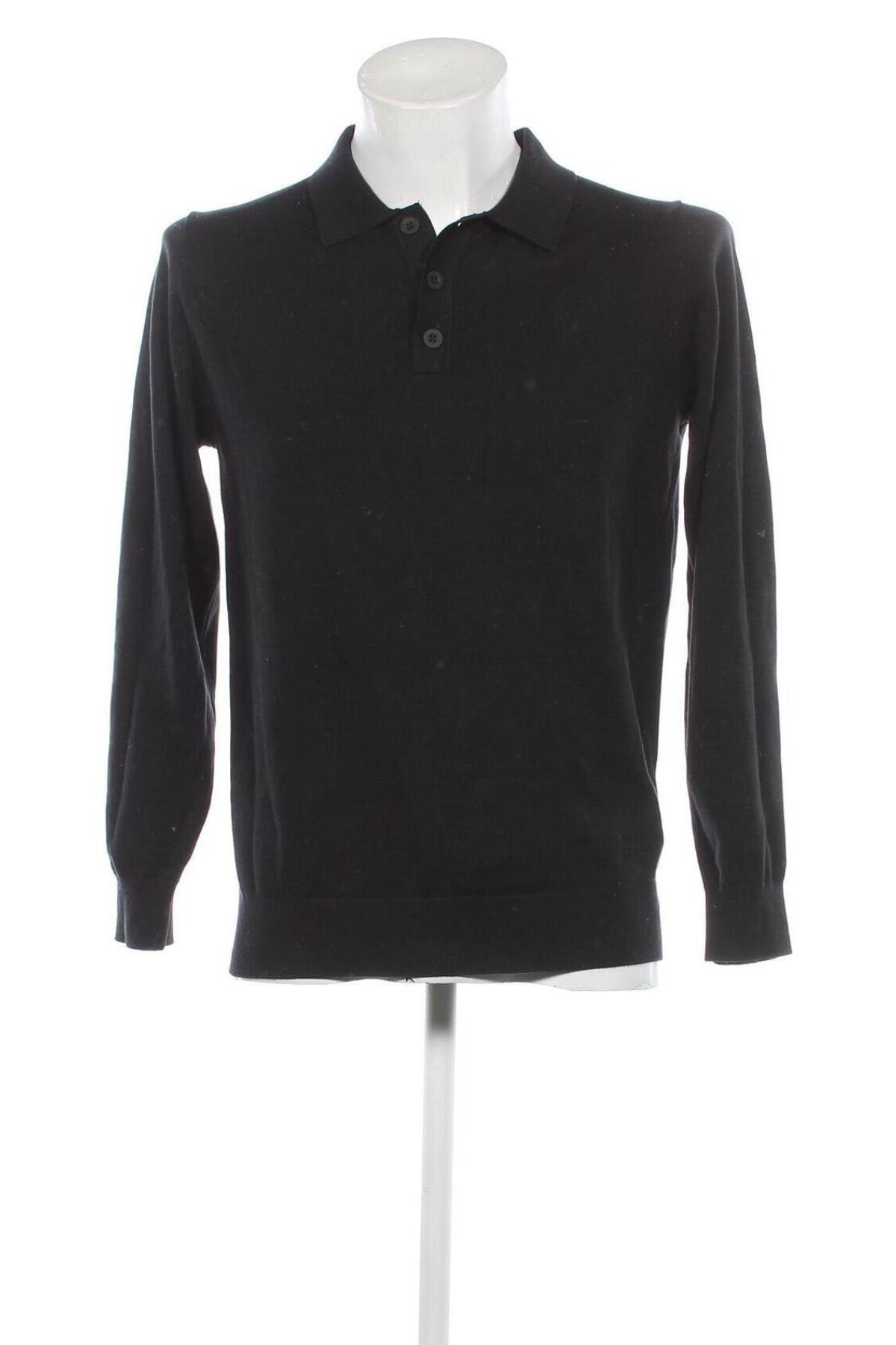 Мъжки пуловер Massimo Dutti, Размер L, Цвят Черен, Цена 139,94 лв.