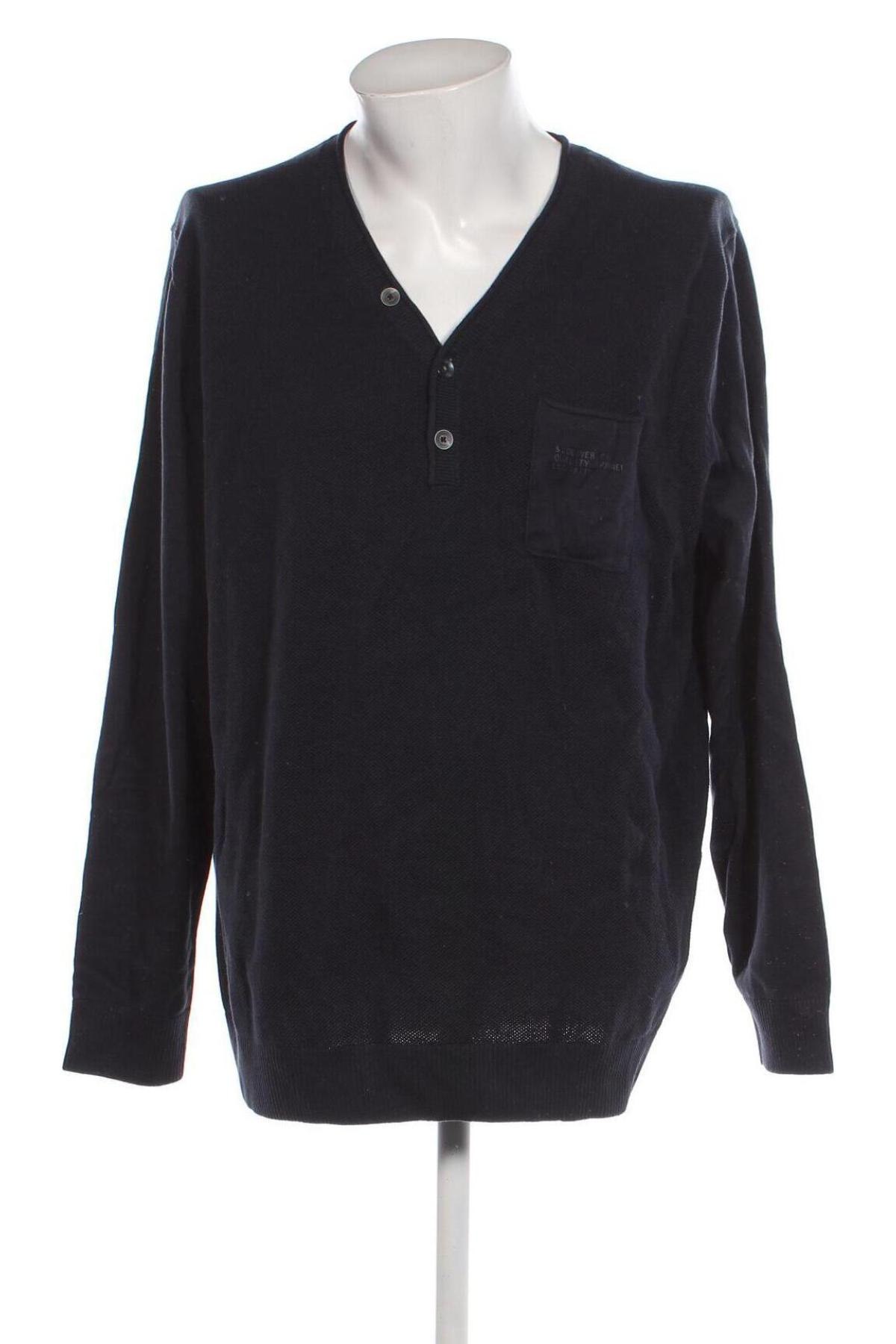 Ανδρικό πουλόβερ S.Oliver, Μέγεθος XXL, Χρώμα Μπλέ, Τιμή 8,41 €