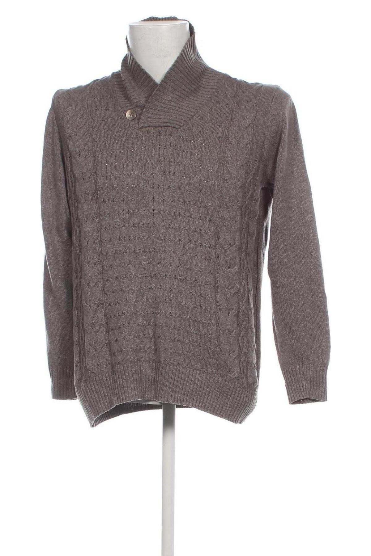 Ανδρικό πουλόβερ Straight Up, Μέγεθος L, Χρώμα Γκρί, Τιμή 4,84 €